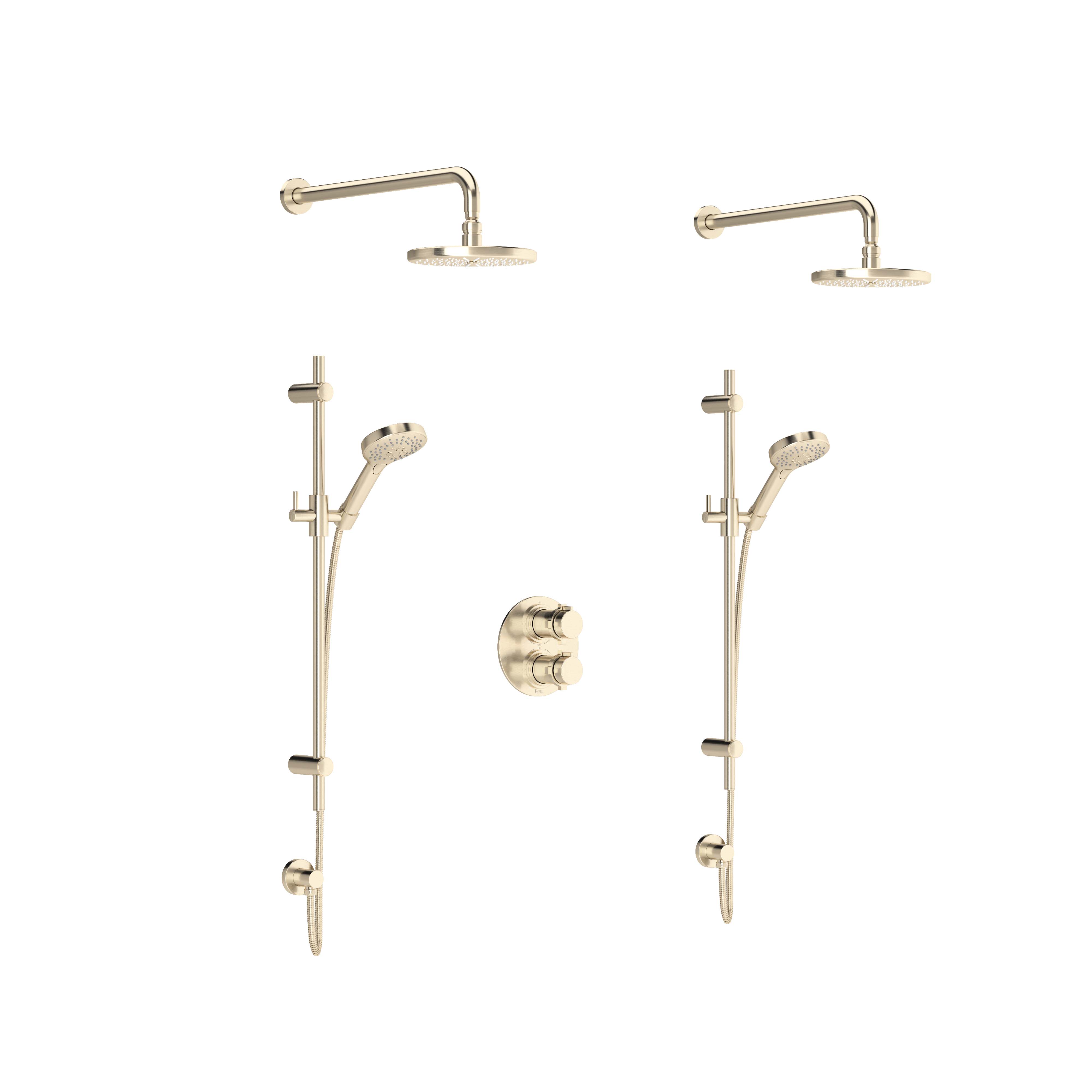 Rohl LOMBARDIA-TLB46W1XMPN-KIT Polished Nickel Lombardia Thermostatic Shower  System with Shower Head and Hand Shower - FaucetDirect.com