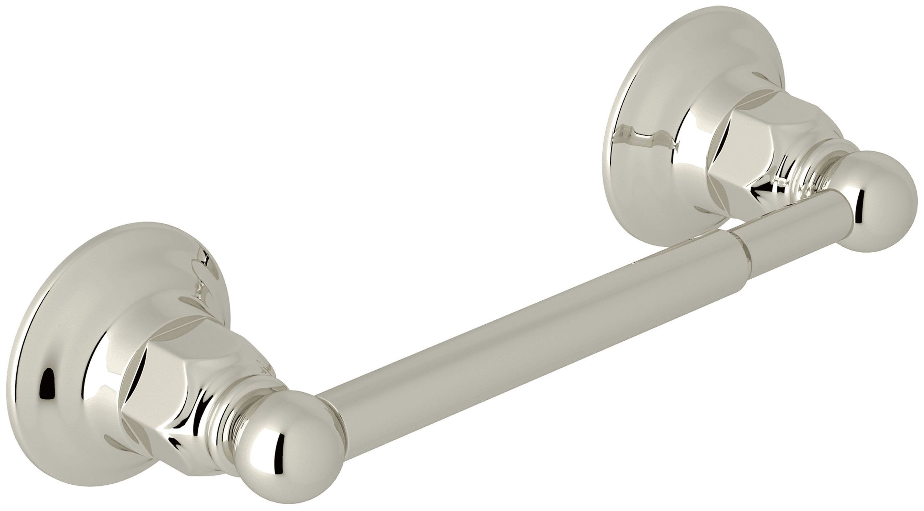 Rohl ROT18PN Polished Nickel Country Bath Wall Mounted Spring Bar Toilet  Paper Holder