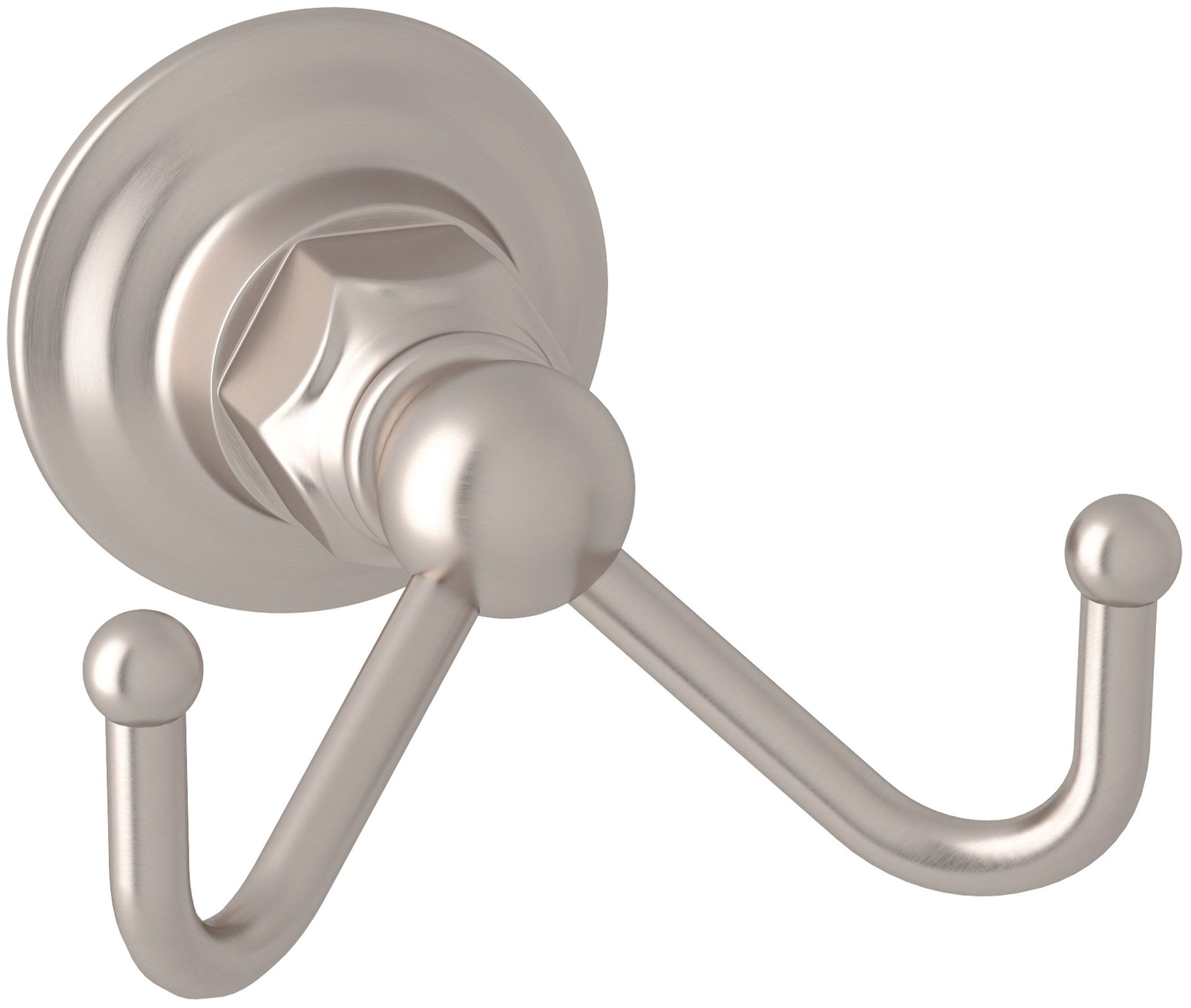 Rohl ROT7DSTN Satin Nickel Country Double Robe Hook