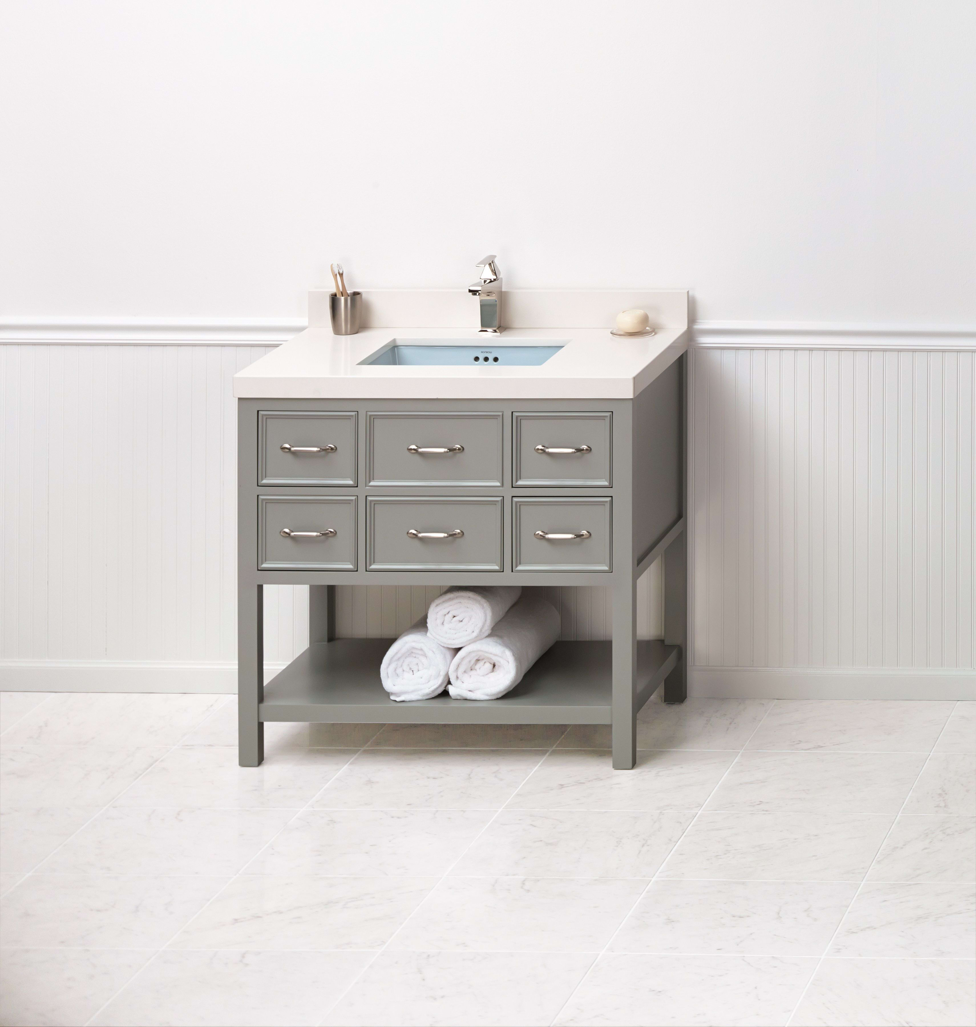 Ronbow Square Tapered Ceramic Dropin Bathroom Sink In White - Ronbow Fkit Ocean Gray Broad Black Quartz Top Ronbow Bathroom Sinks ronbow square tapered ceramic dropin bathroom sink in white - ronbow fkit ocean gray broad black quartz top ronbow bathroom sinks