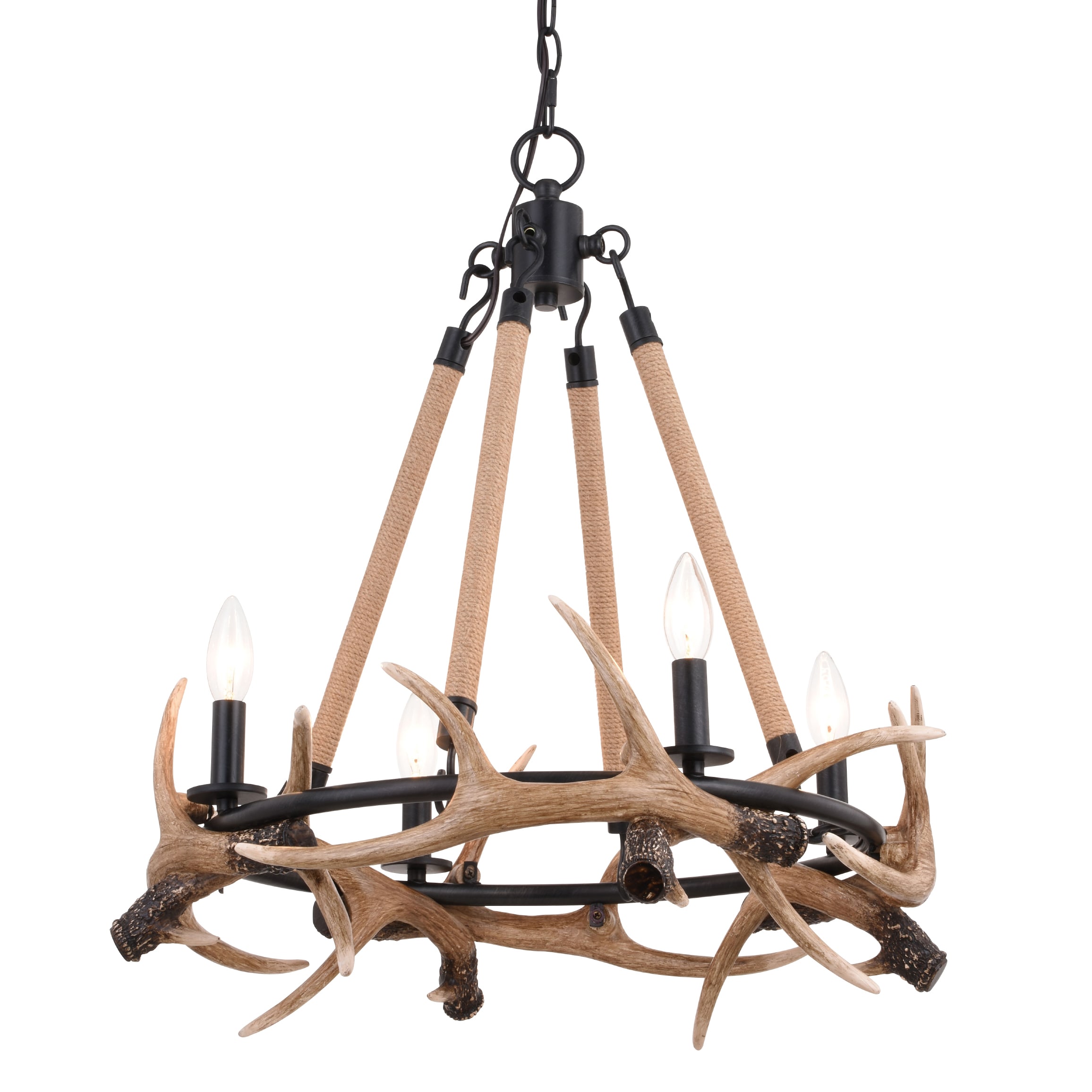 antler ring chandelier