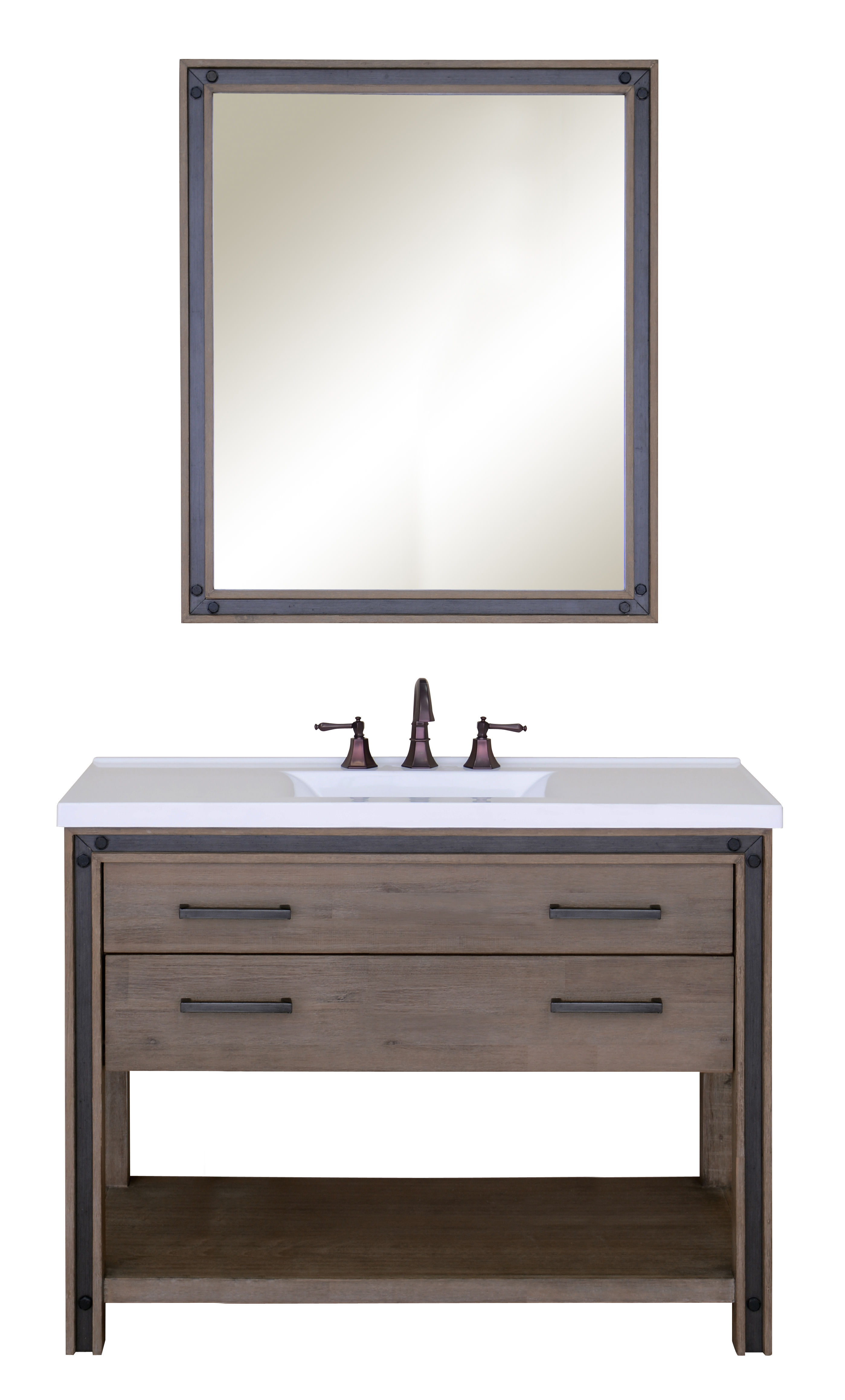 Sagehill Designs Um4821d Rustic Cocoa Urban Metallo 48 Vanity Sagehill Designs Um4821d Rustic Cocoa Urban Metallo 48 Vanity Cabinet Only With Soft Close Slides Faucet Com