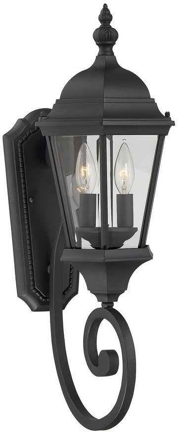 Savoy House 5-1301-BK Two Light Wall Mount Lantern Savoy House 5-1301-BK Two Light Wall Mount Lantern