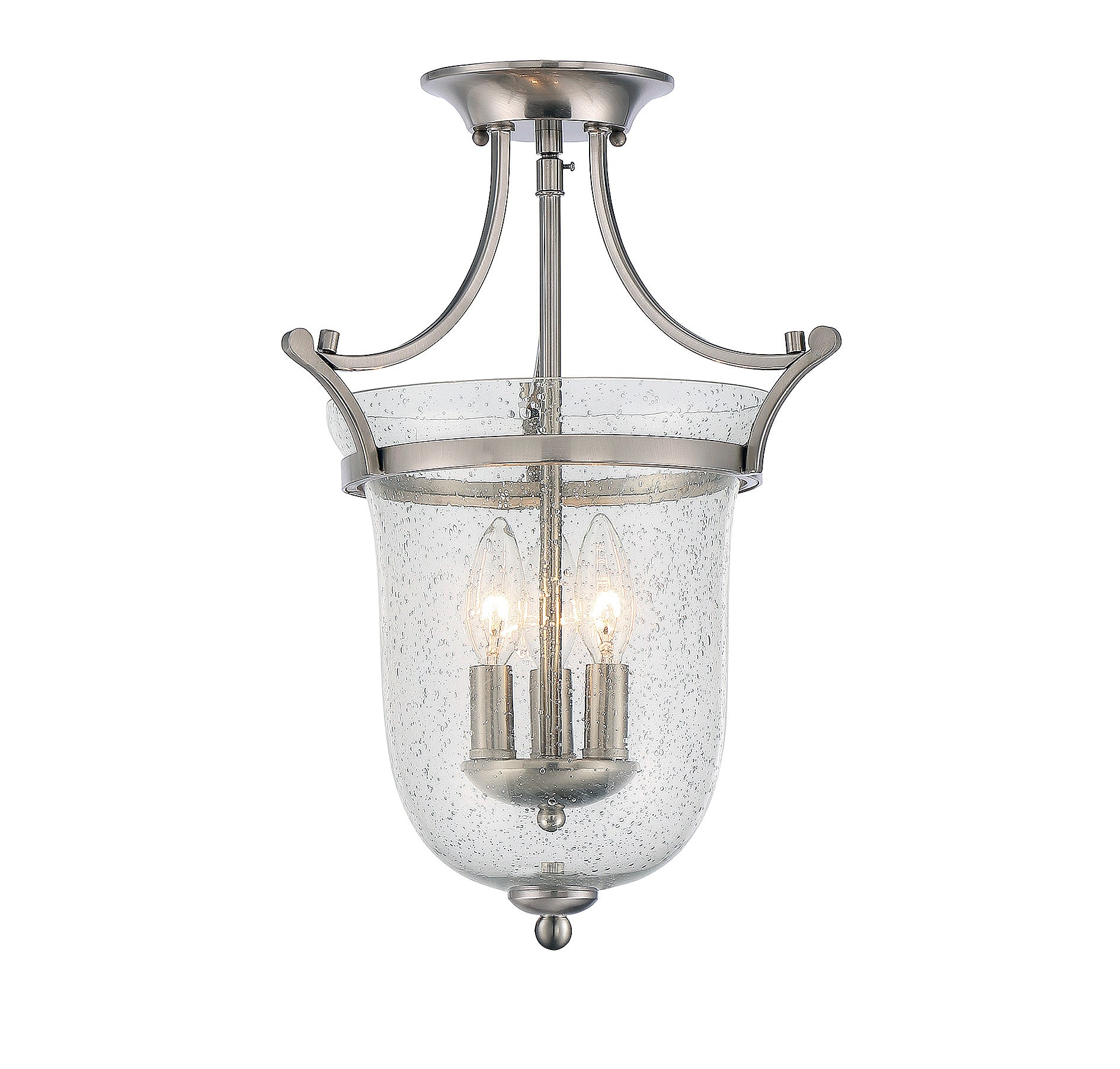 Savoy House 6 7133 3 Sn Satin Nickel Trudy 3 Light Semi Flush