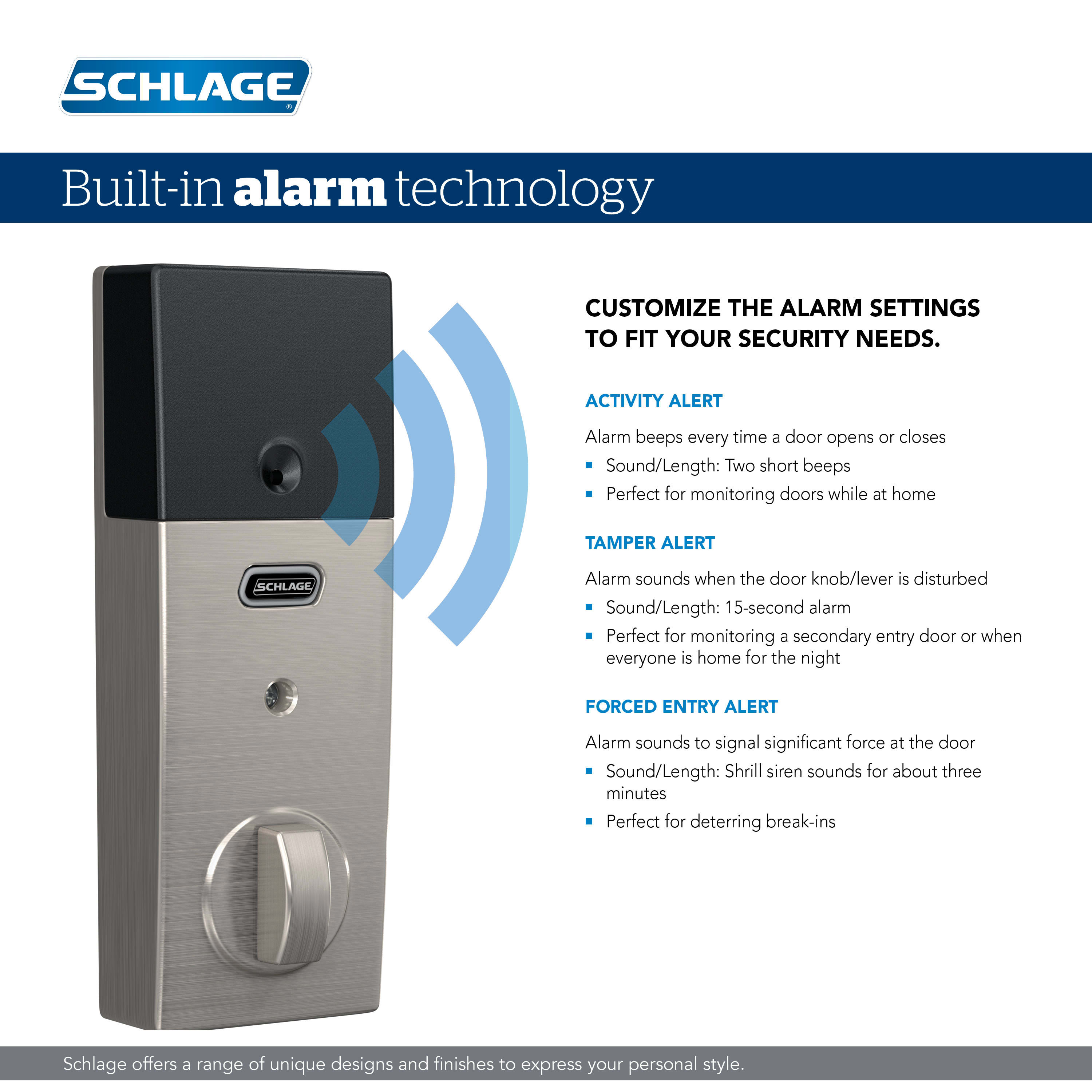 Schlage Be469zpcen619 Satin Nickel Connect Century Touchscreen