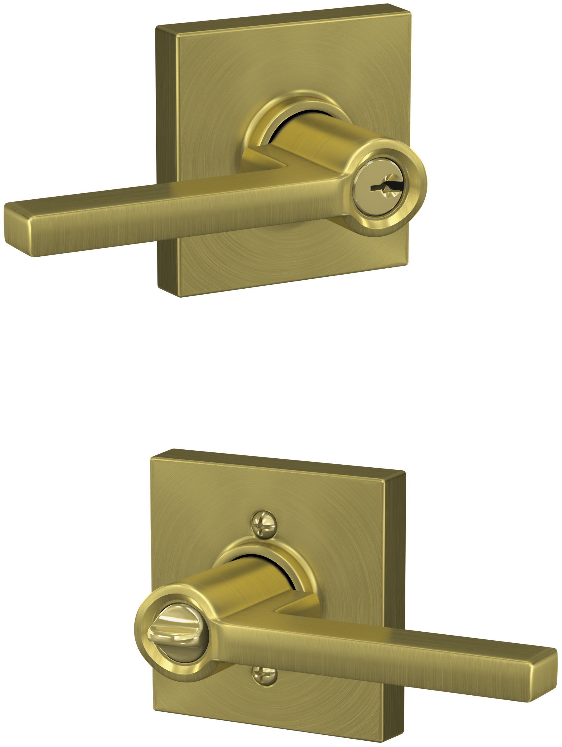 Schlage Custom Latitude Passage & Privacy Door Lever Set with Collins –  Golden Locks Inc