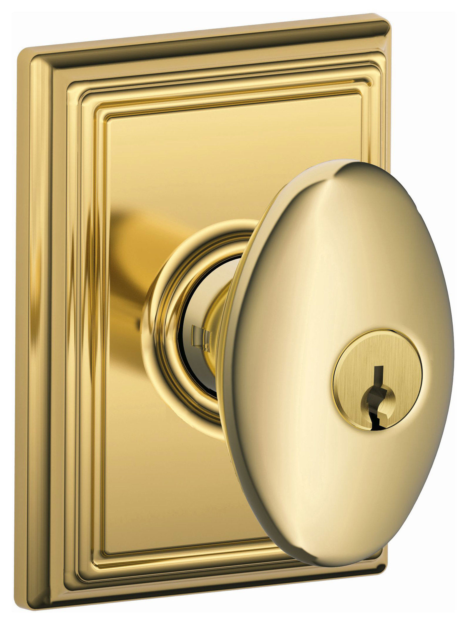 Schlage F80sie605add Polished Brass Siena Single Cylinder Keyed