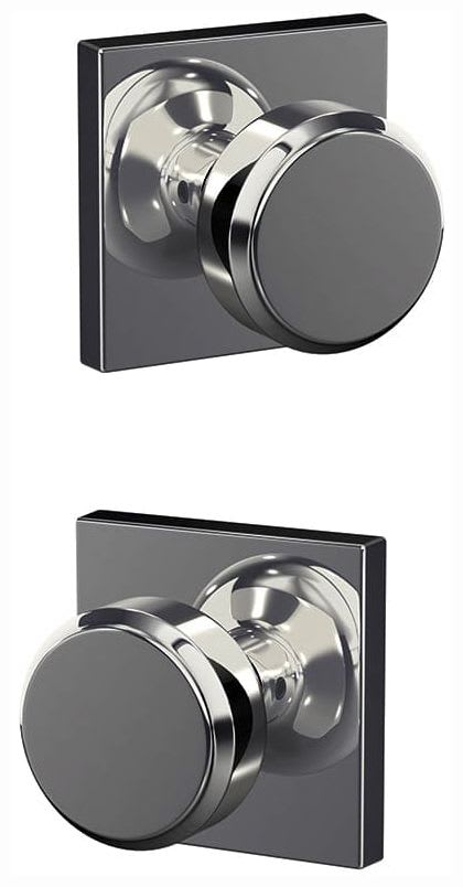 Schlage F Series Bowery Satin Nickel No Deadbolt Dummy Door Knob 156827