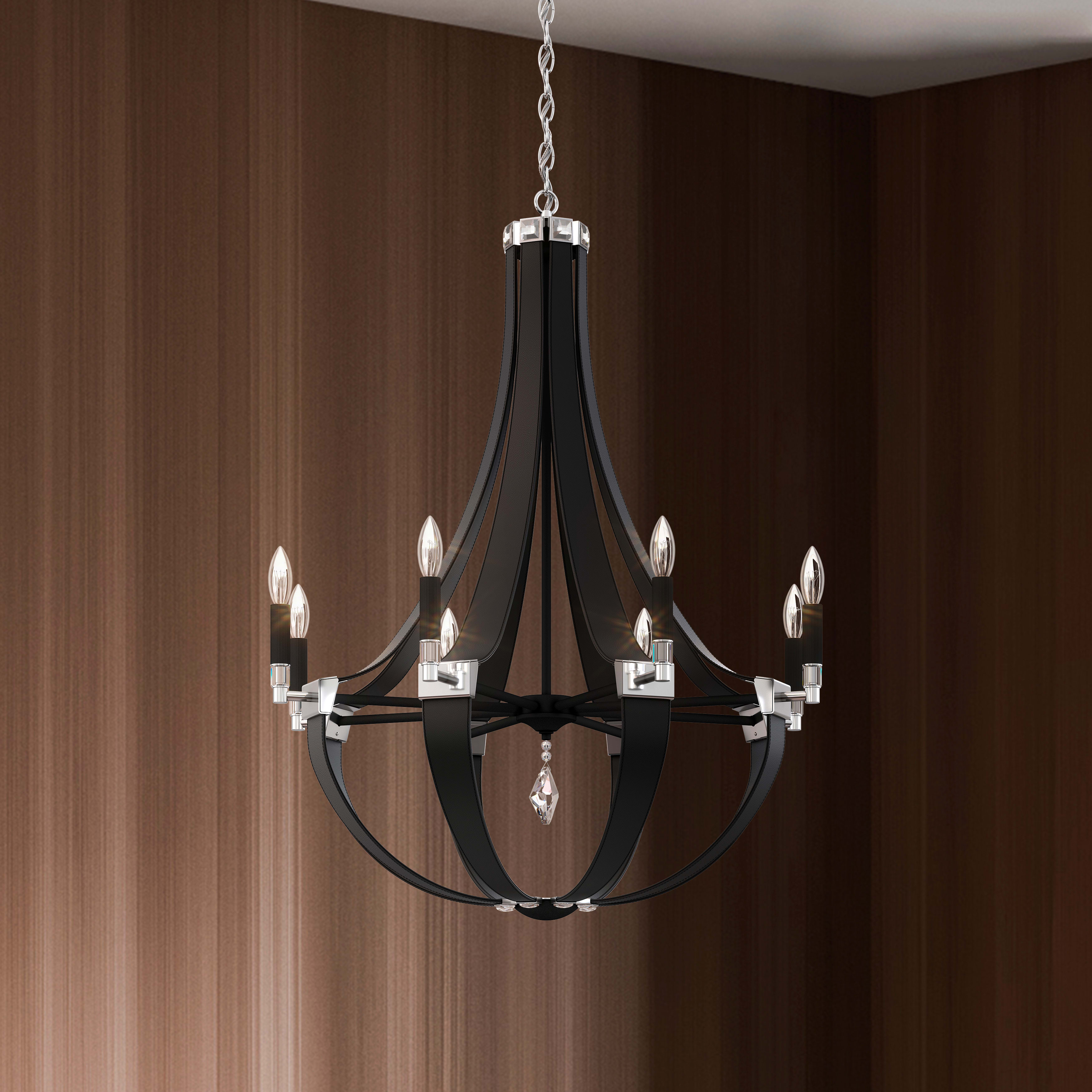 Schonbek CY1008N-LB1H Grizzly Black Leather Crystal Empire