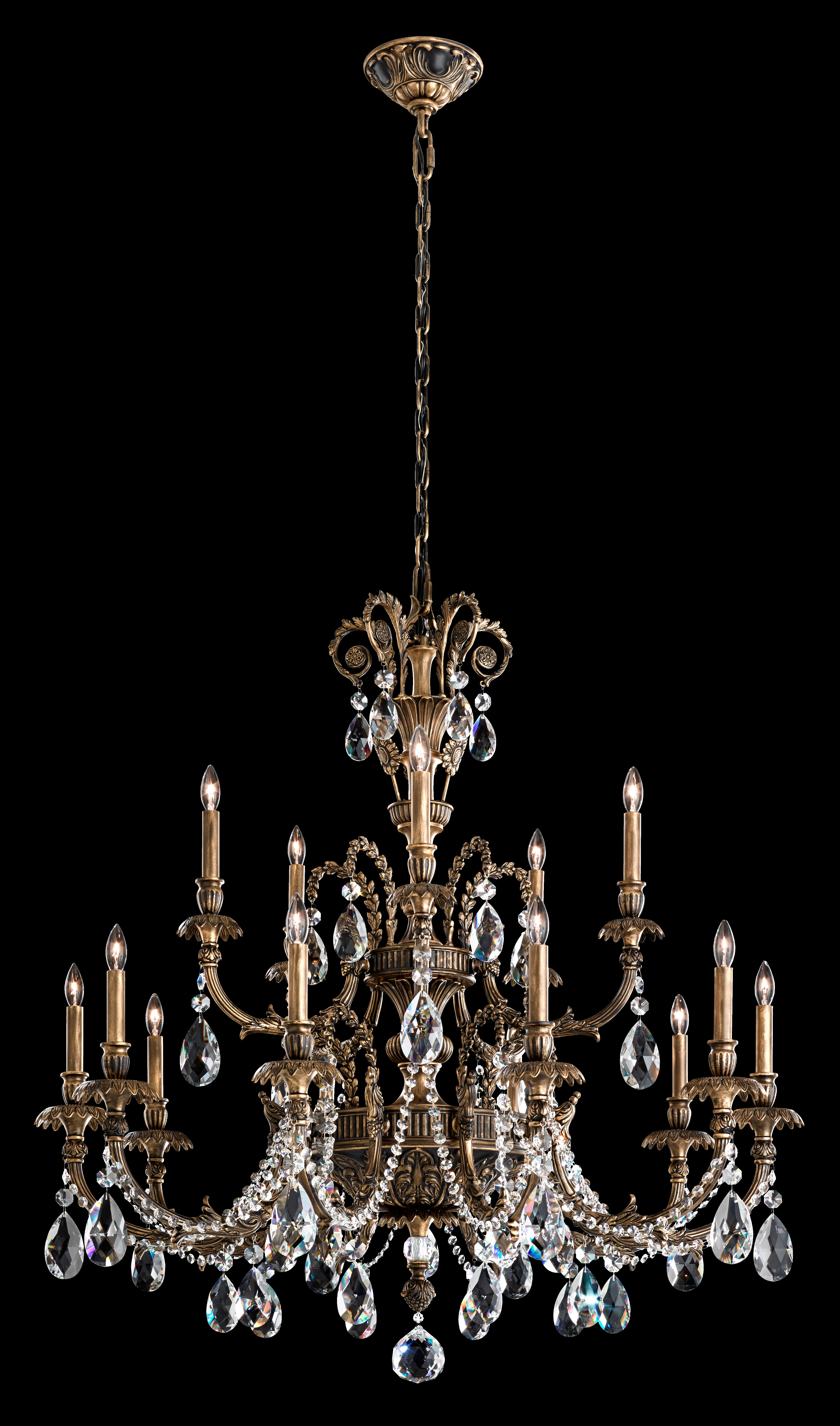 Schonbek Ge4715n 86 Midnight Gild 39 Wide 15 Light Candle Style Schonbek Ge4715n 86 Midnight Gild 39 Wide 15 Light Candle Style Chandelier From The Genzano Collection Lightingshowplace Com