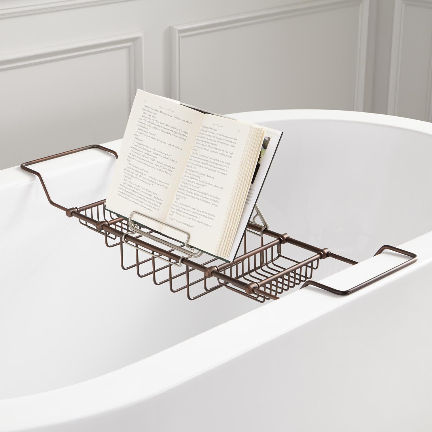 Kingston Brass Claw Foot Bathtub Caddy in Brushed Nickel