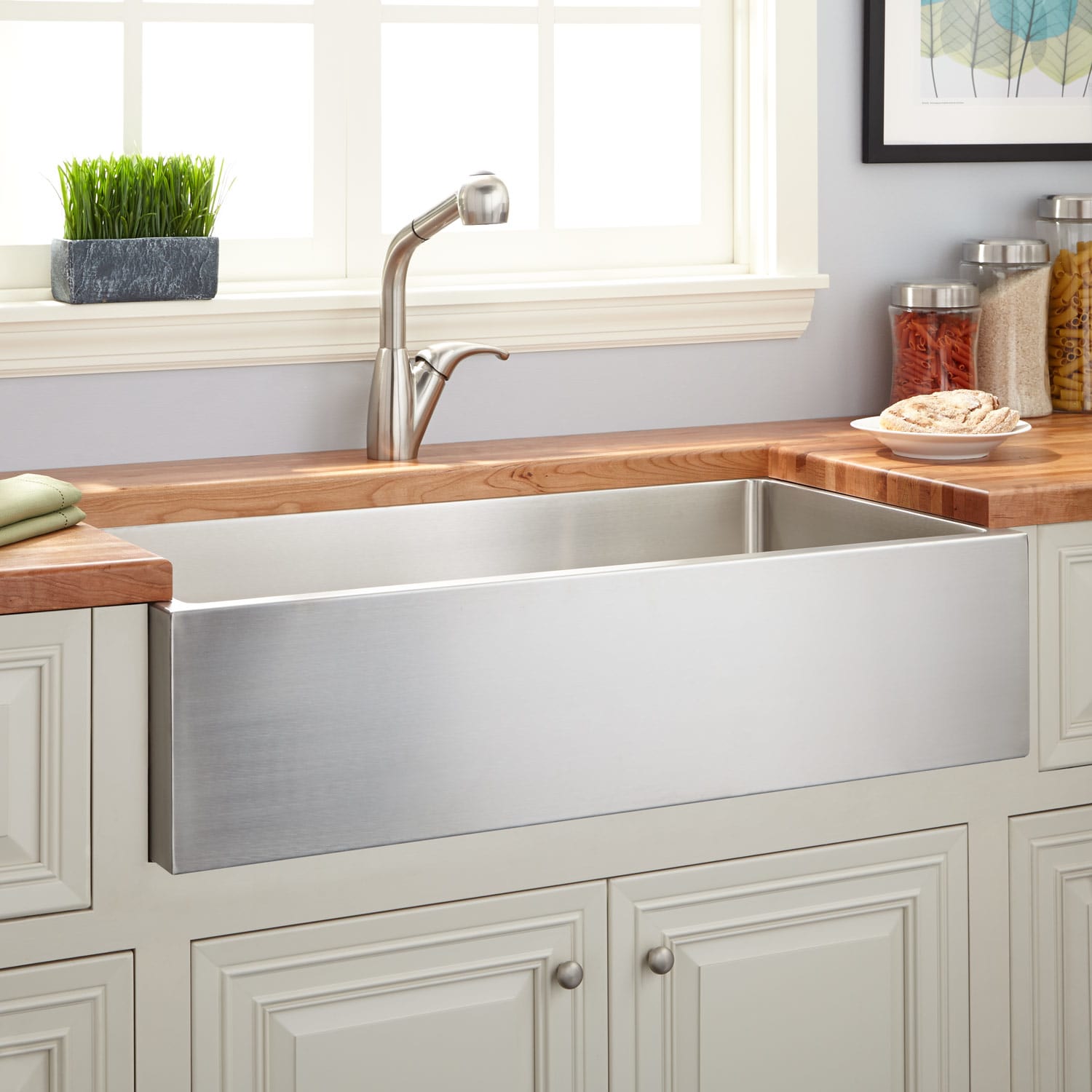 Signature Hardware 302254 Stainless Steel Atwood 36 Single Basin Signature Hardware 302254