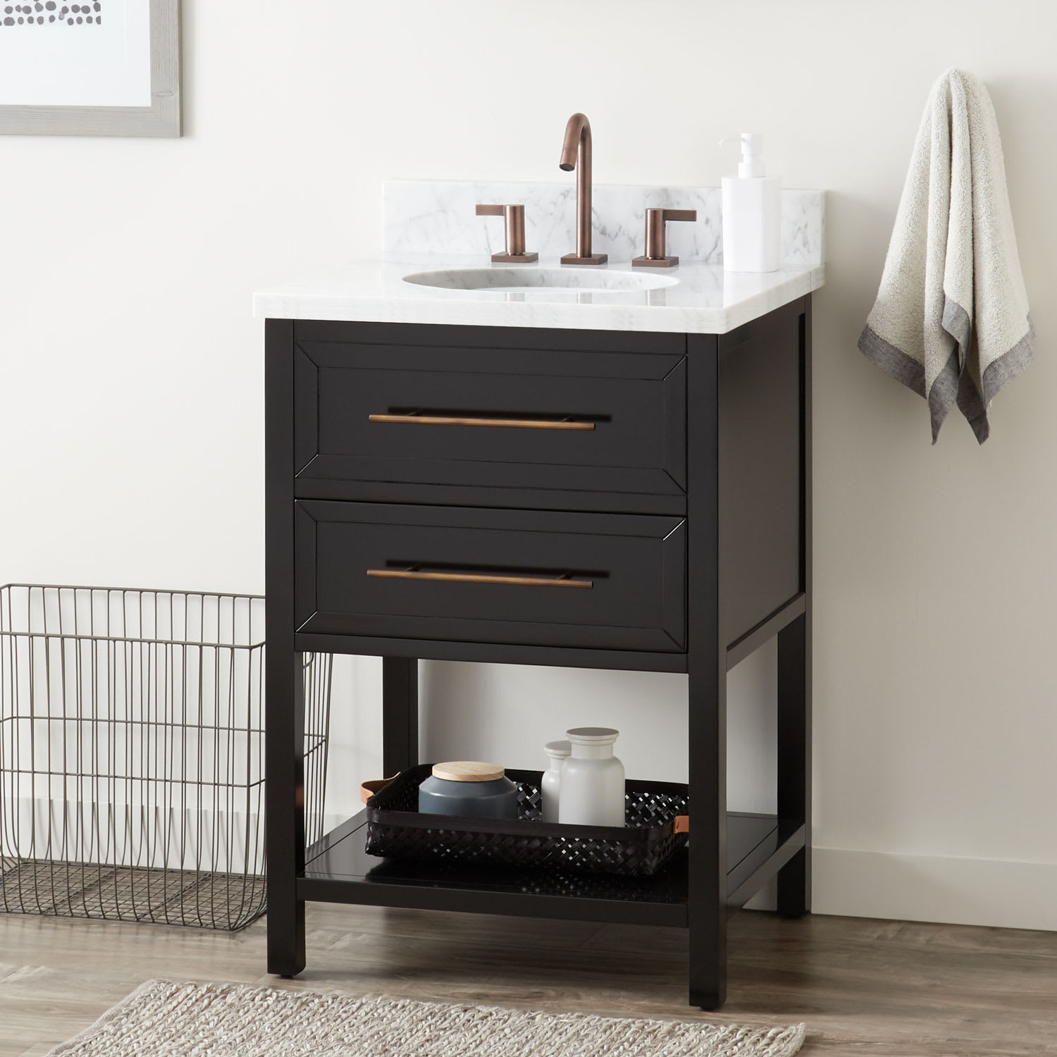 Narrow Depth Bathroom Vanities, Signature Hardware