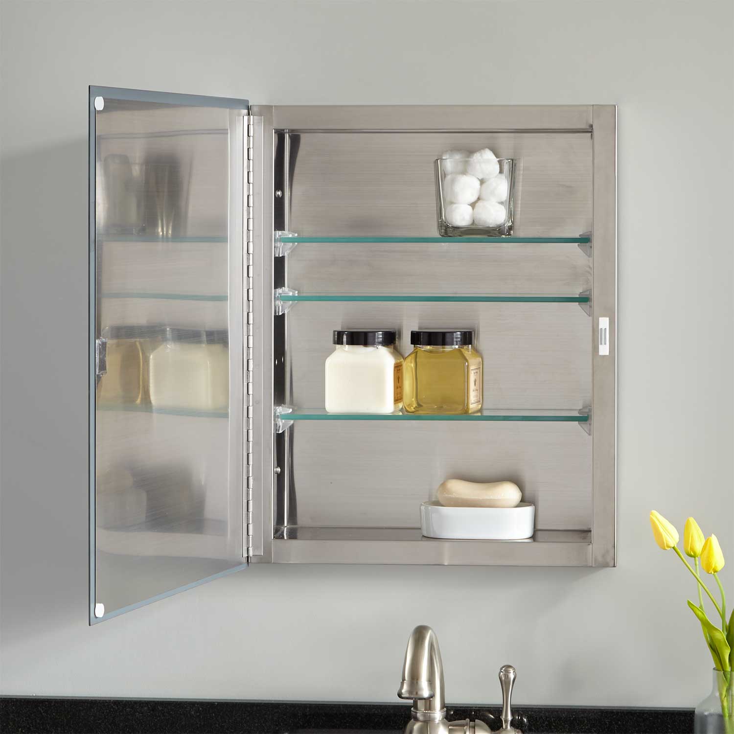 Signature Hardware Blairtree Swing Door Medicine Cabinet - Stainless Steel