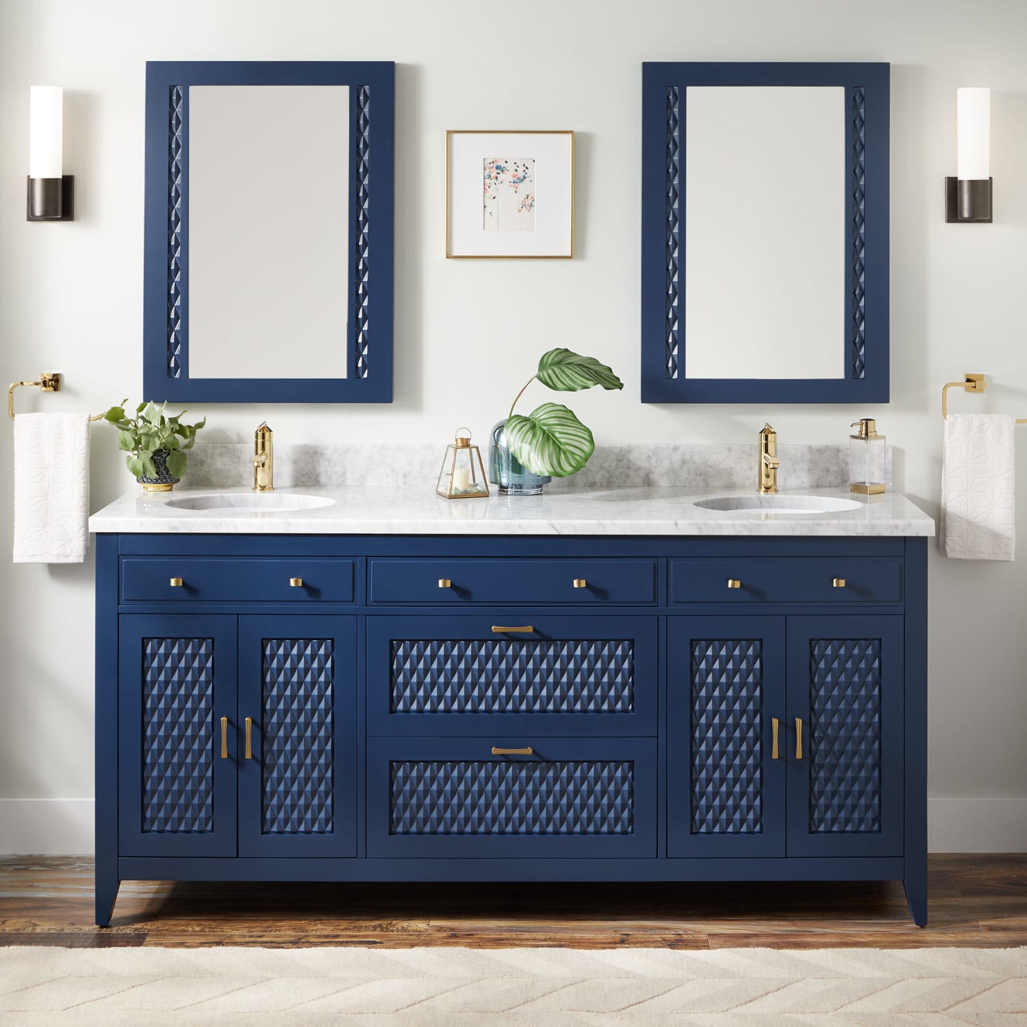 Blue Bathroom Vanities, Signature Hardware