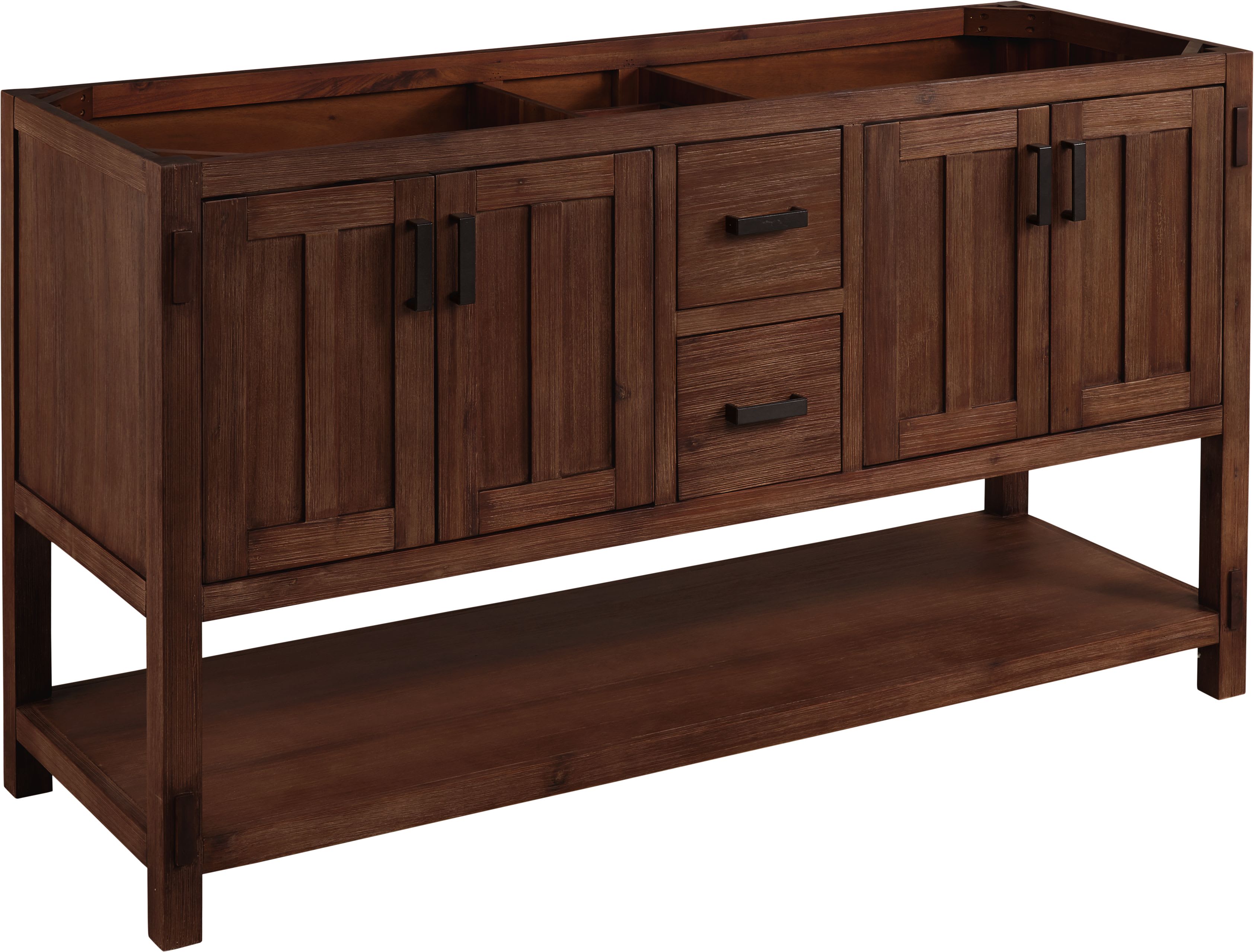 60 inch double sink vanity deals wood