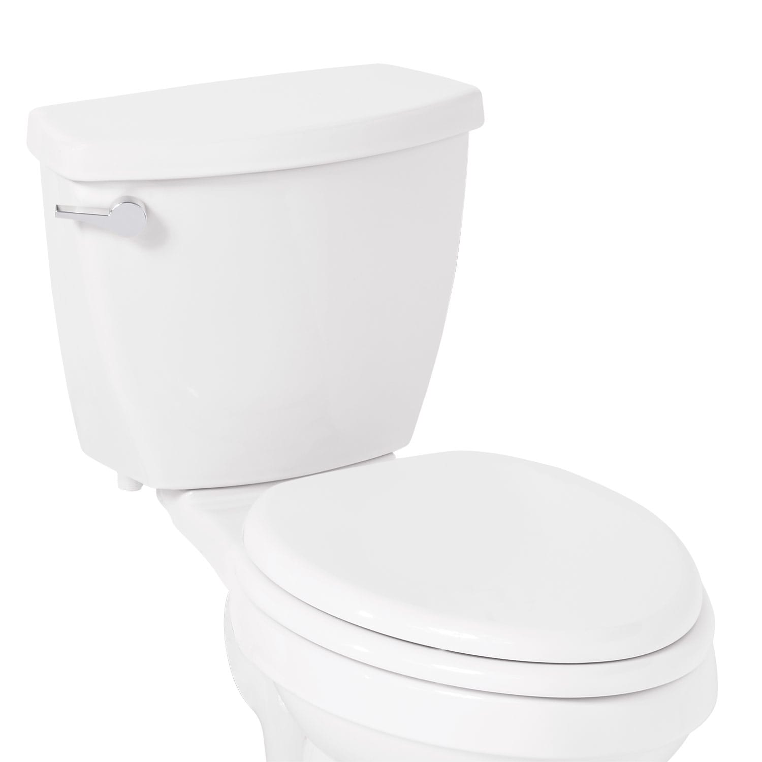 White Elongated Closed Front Toilet Seat Soft-Close Lid with Quick-Release Hinge 