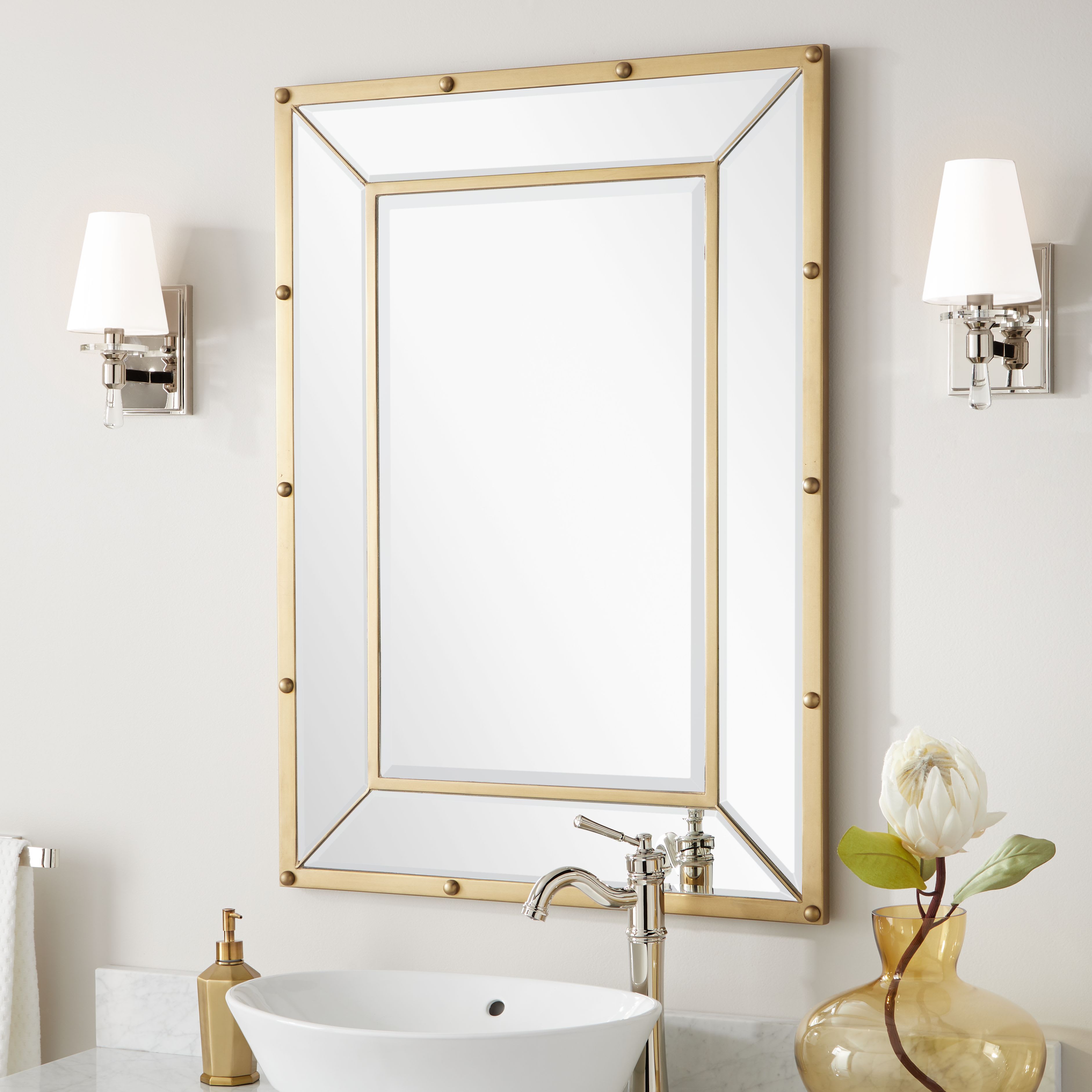 SHI H O Signature Hardware 450594 Nickel Joanie Decorative Vanity