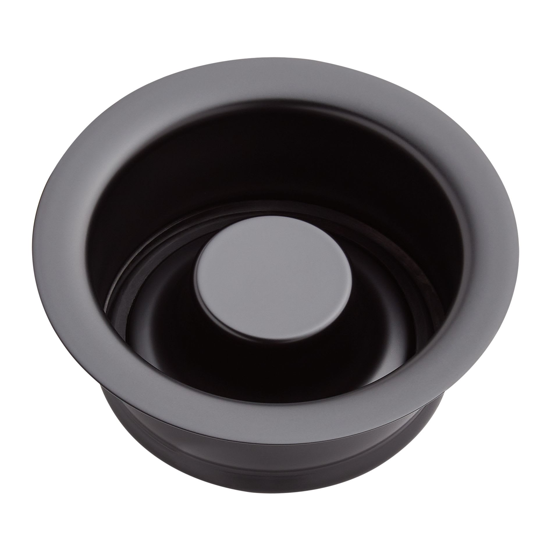 Kitchen Sink Drain Set - Basket Strainer & Disposer Flange and Stopper - Matte Black | Solid Brass | Signature Hardware 480533