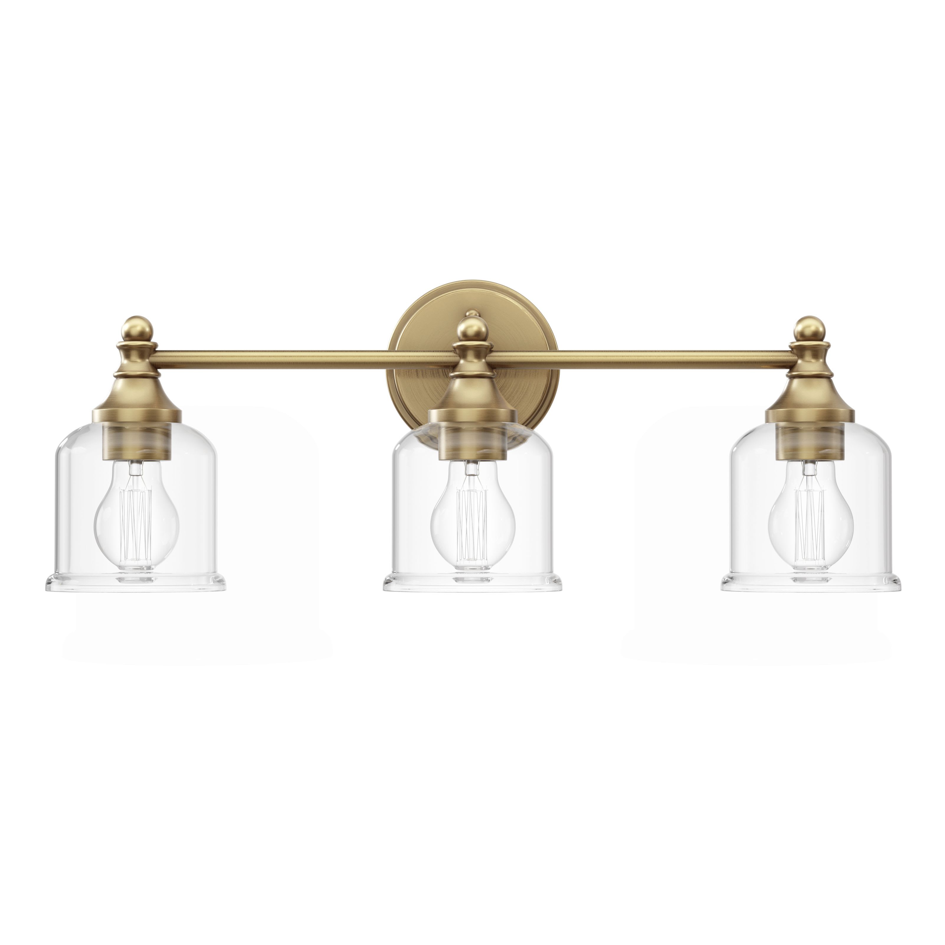 Signature Hardware 476899 Brushed Nickel Hesby 3 Light 23