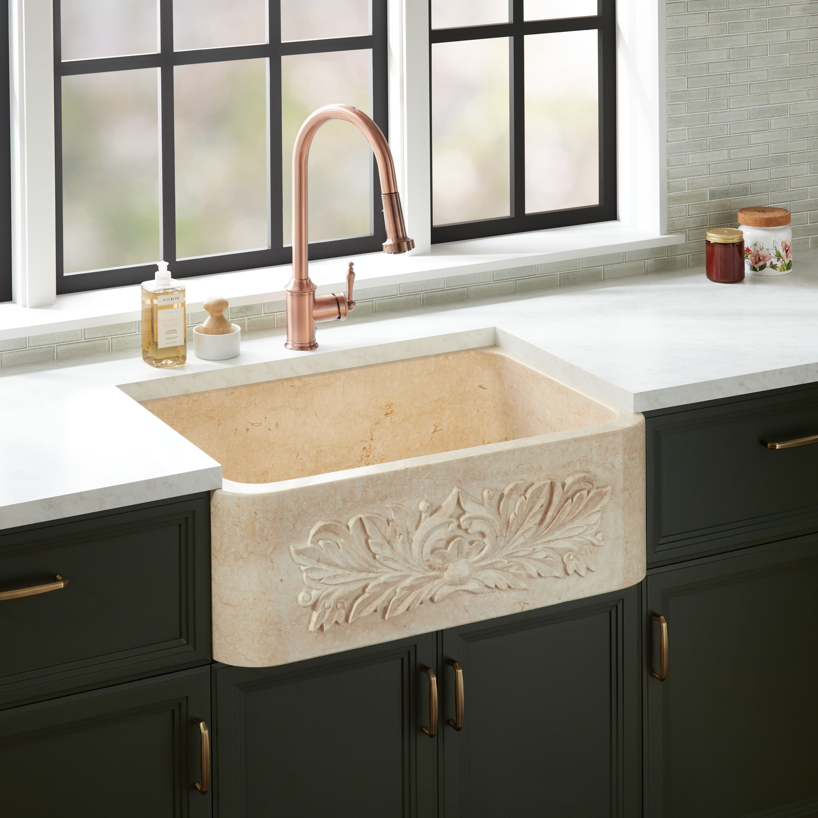 Signature Hardware 484604 Cream Egyptian Marble Silbury 33