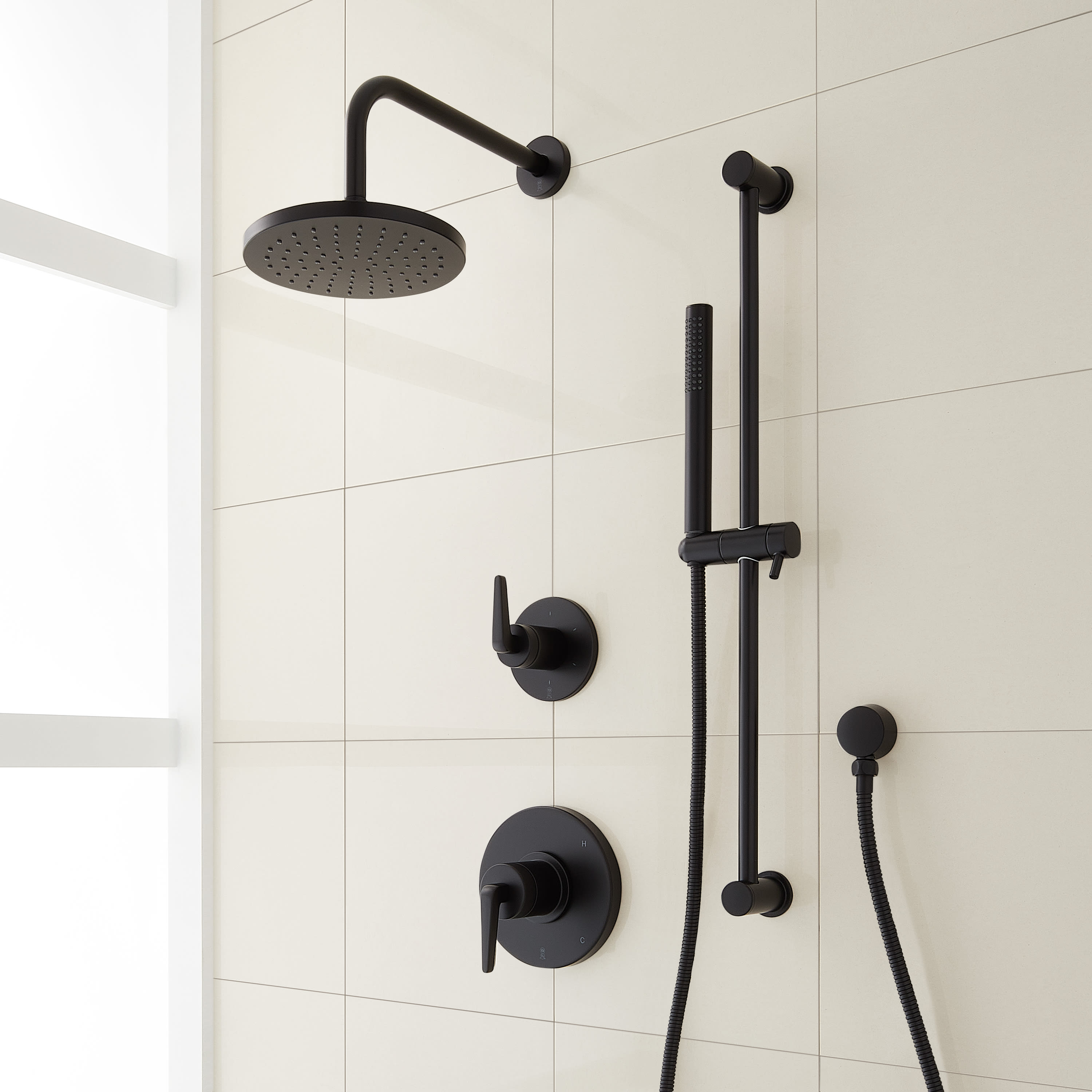 Signature Hardware 485238 Matte Black Drea Pressure Balanced 