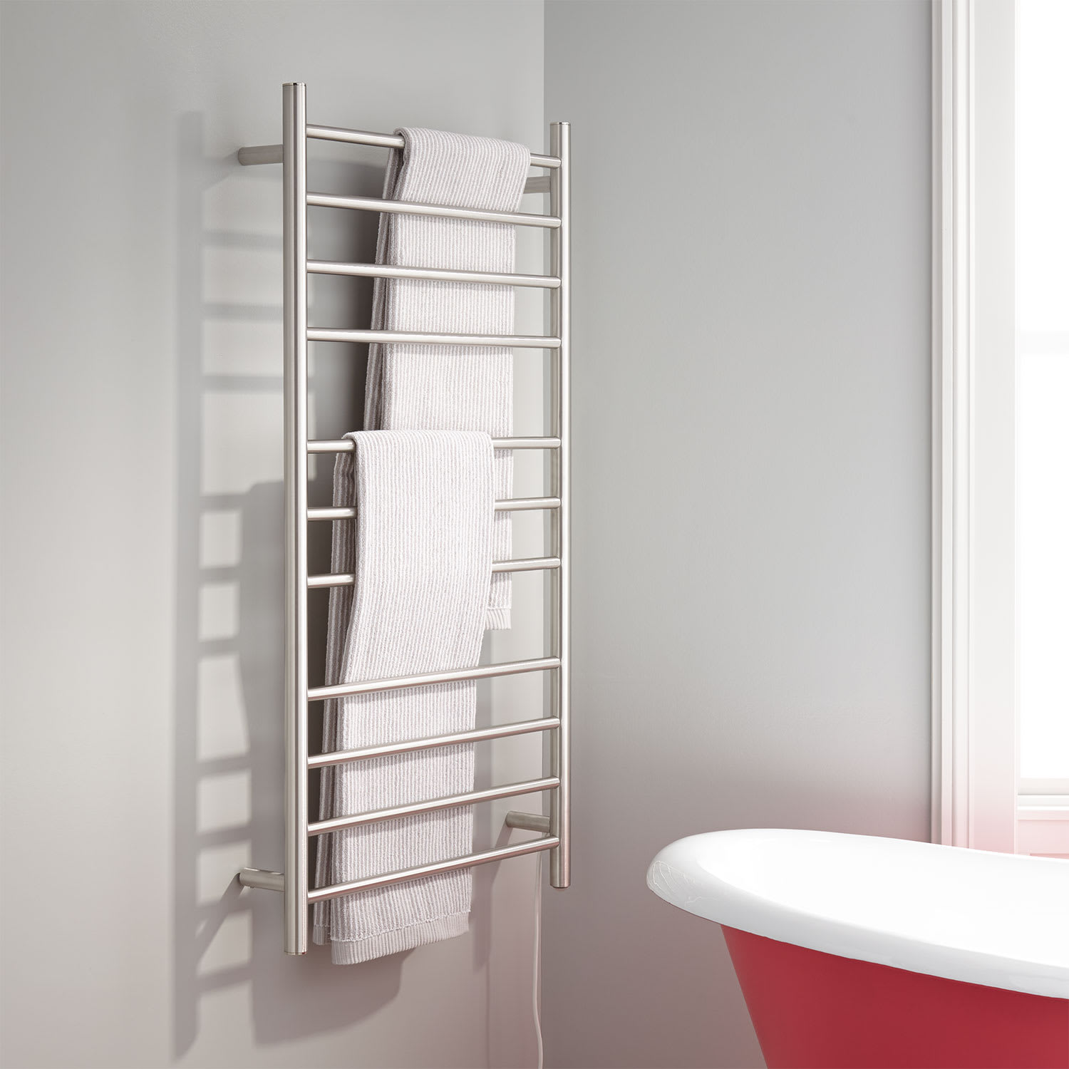 Signature Hardware 358012 Oil Rubbed Bronze Caden 24 Stainless Steel  Plug-In Towel Warmer - FaucetDirect.com