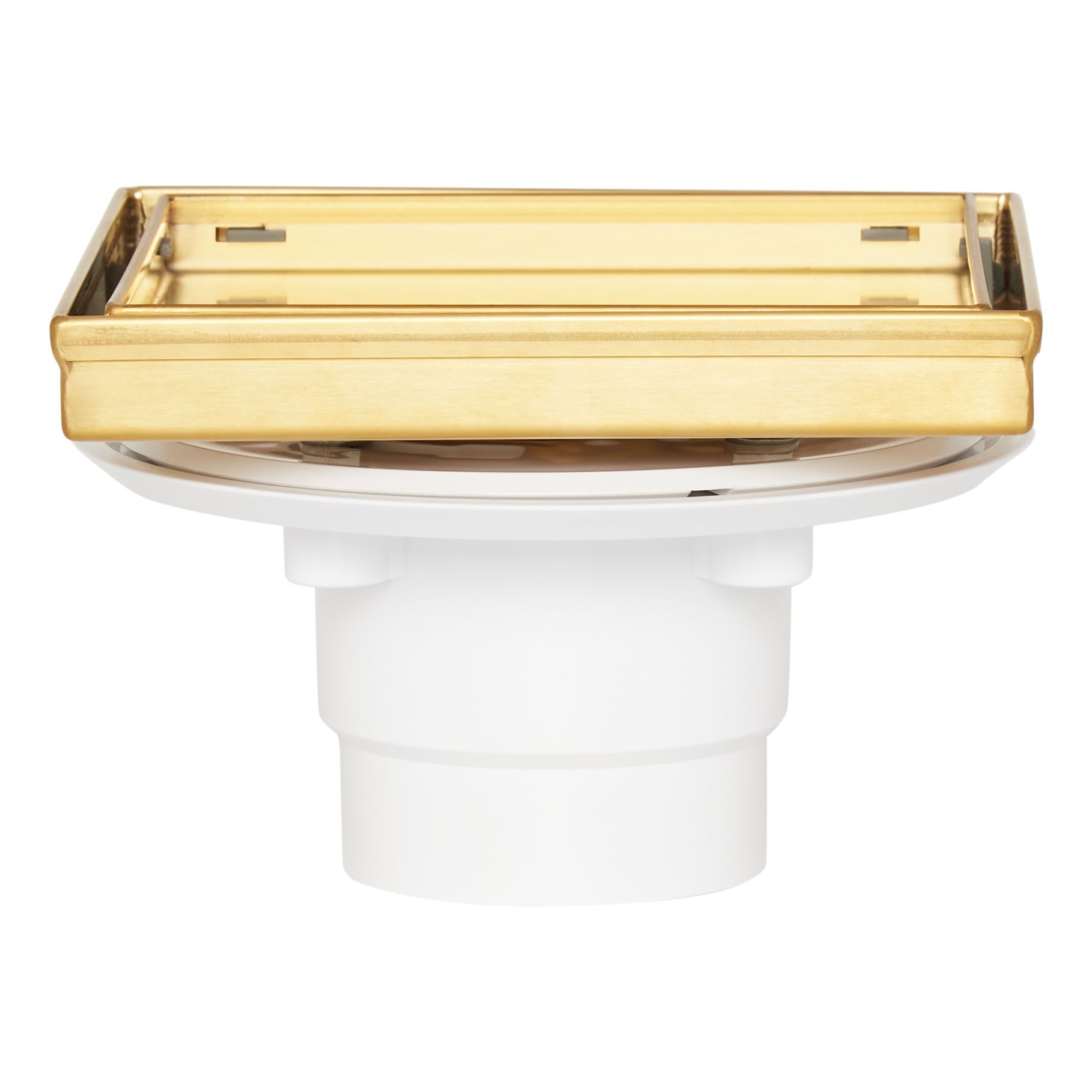 Signature Hardware 24 Cohen Linear Shower Drain with Drain Flange in Polished Brass