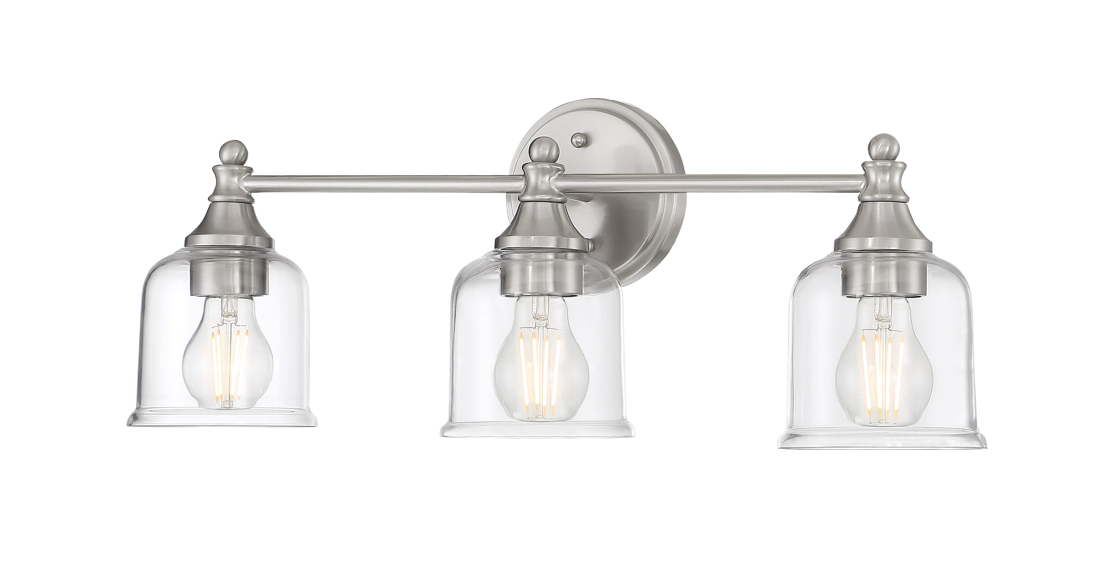 Signature Hardware 476899 Brushed Nickel Hesby 3 Light 23