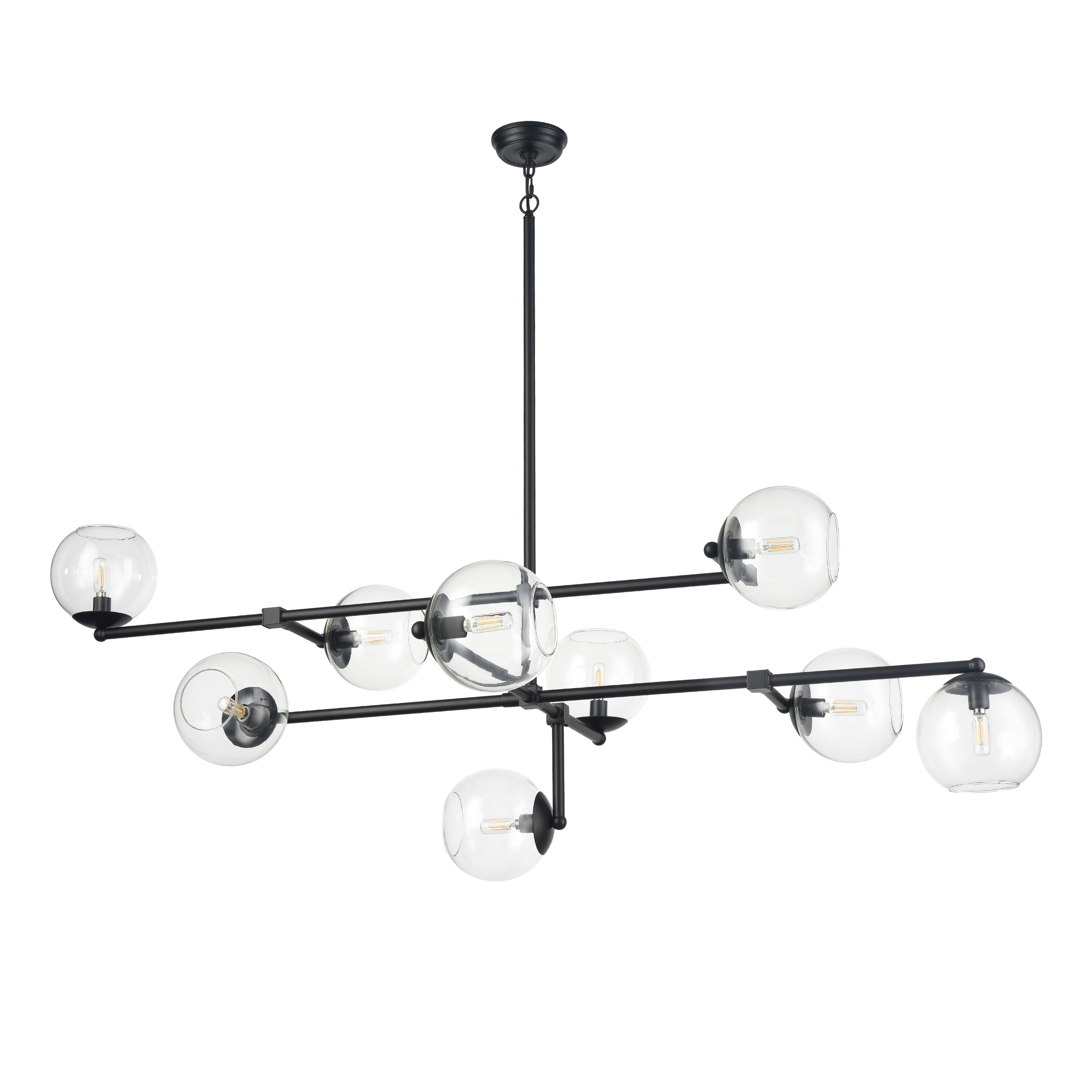 Signature Hardware 484472 Matte Black Millikan 9 Light 39