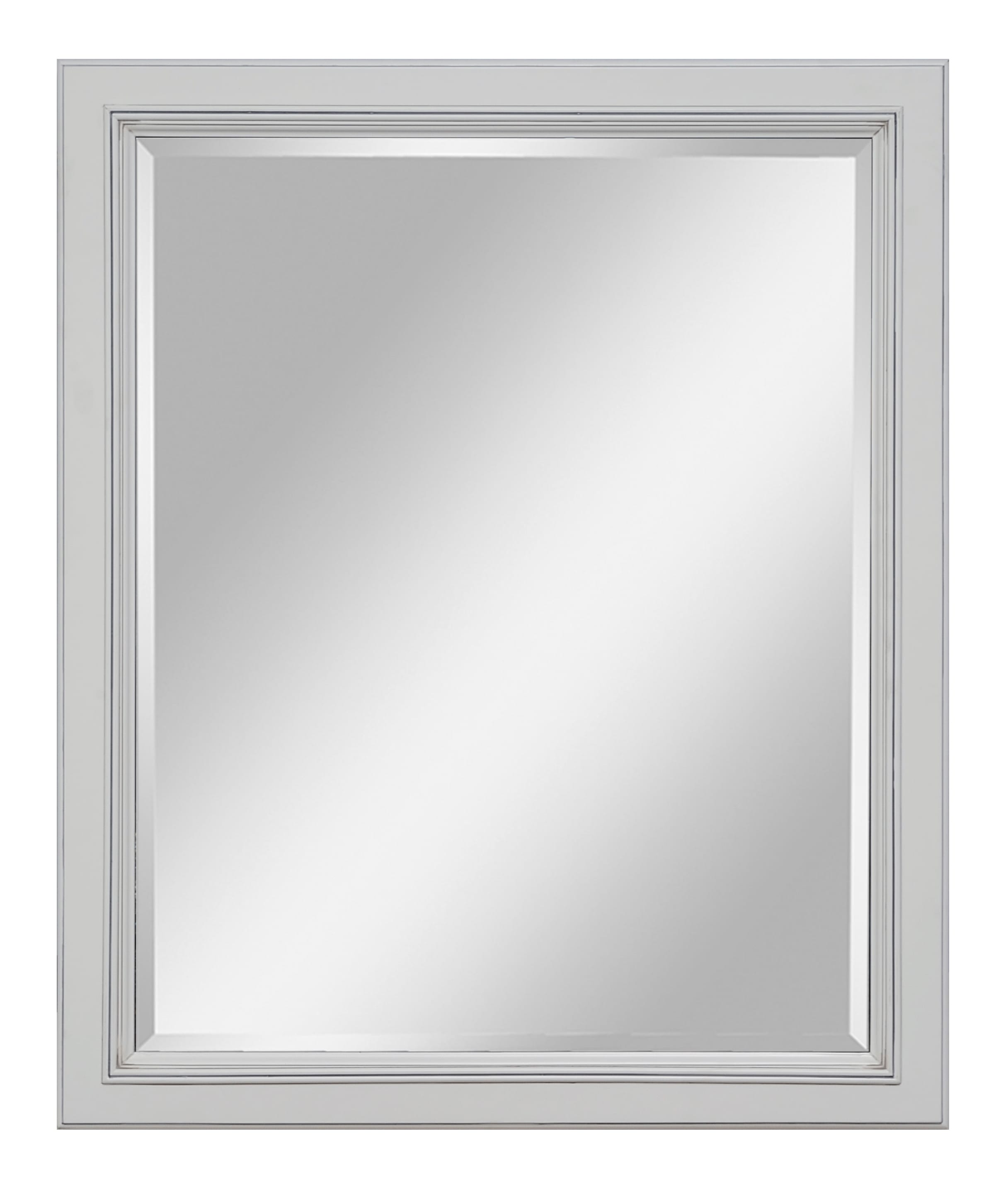 Sunny Wood Rl3036mr Fresh White With, White Framed Bathroom Mirror 30 X 36