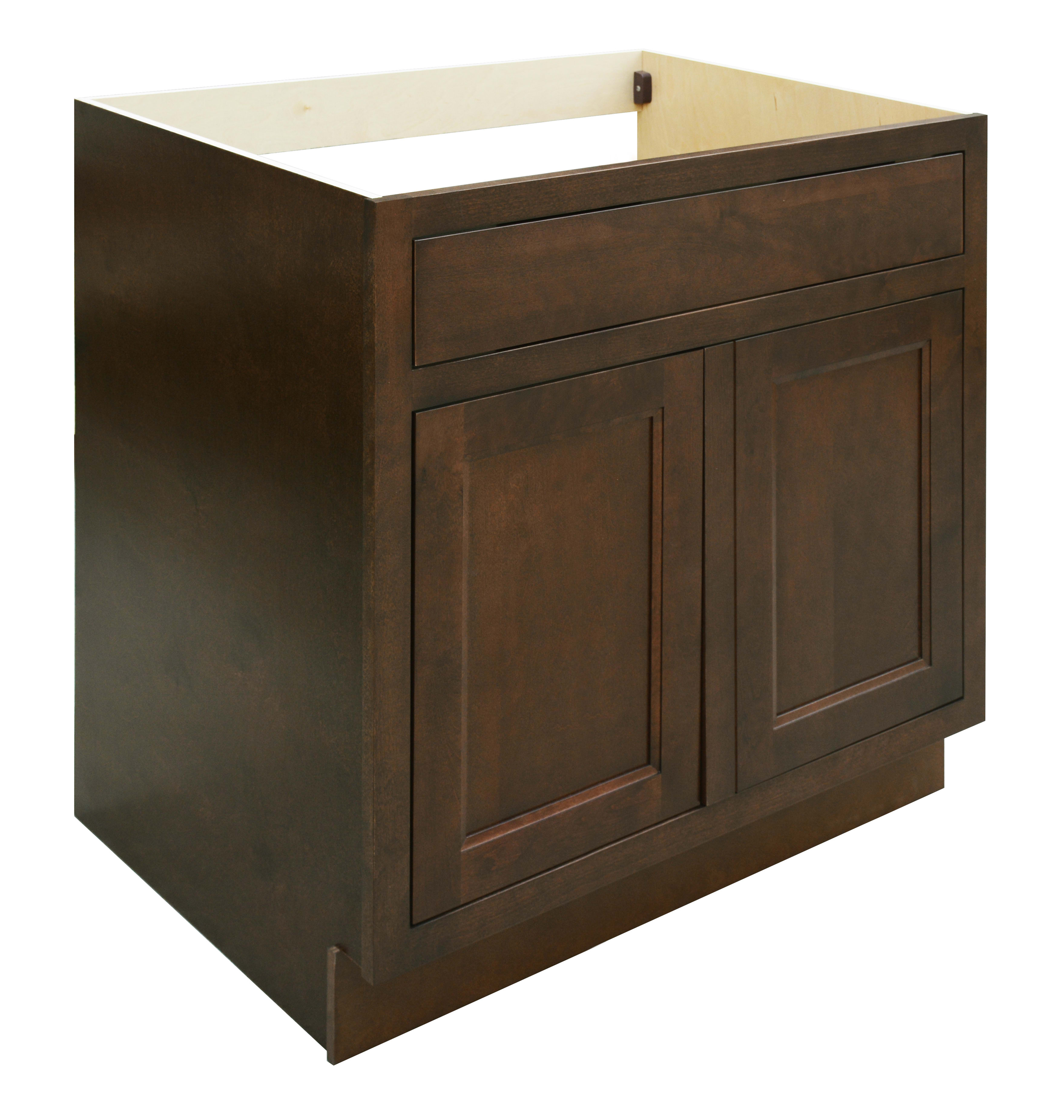 Sunny Wood Hbb33s A Rich Walnut Healdsburg 33 Double Door Sink Base Cabinet Faucetdirect Com