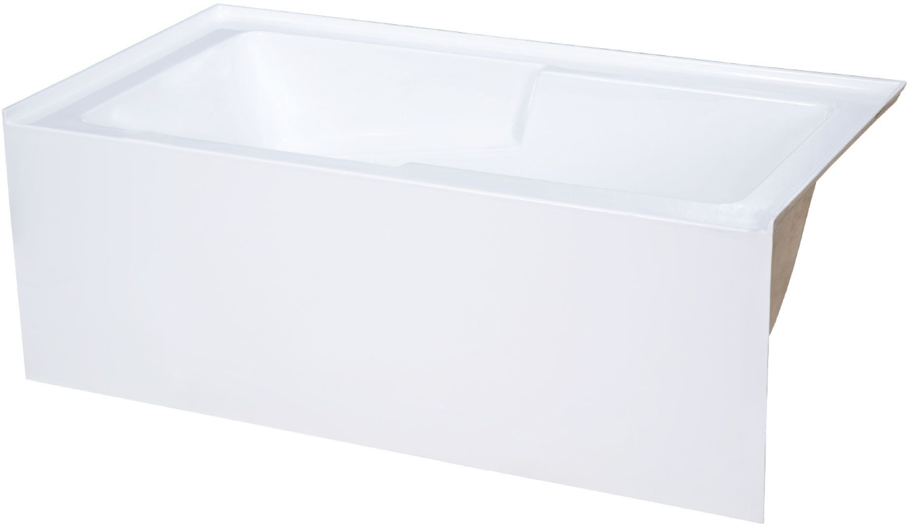 Swiss Madison SM-AB541 White Voltaire 60 Three Wall Alcove Acrylic Soaking  Tub with Left Drain and Overflow - Faucet.com