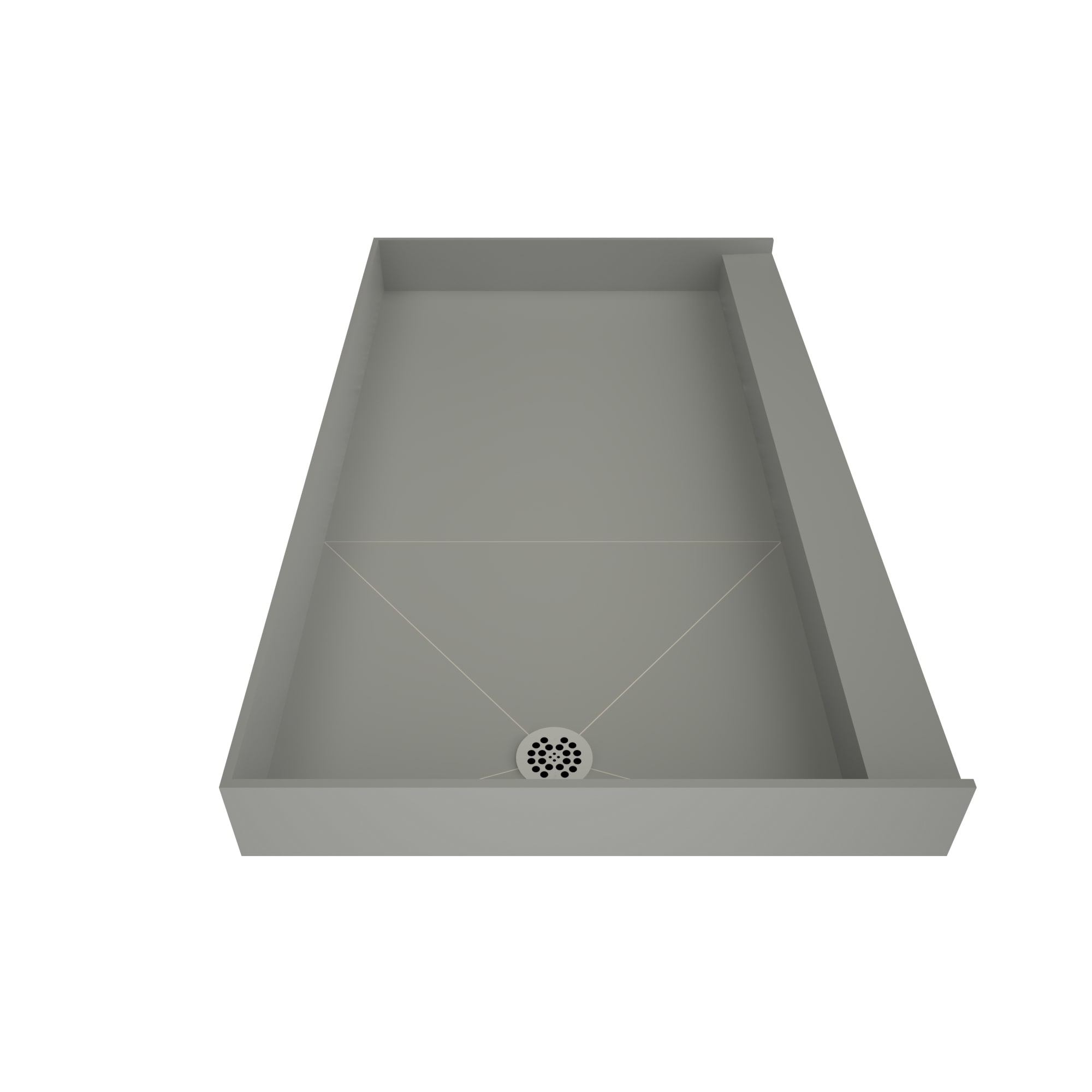 Tile Redi P3048R-PVC-13x6-4.5-4.5 Redi Base 30 x 48 Single Curb Shower Pan With 