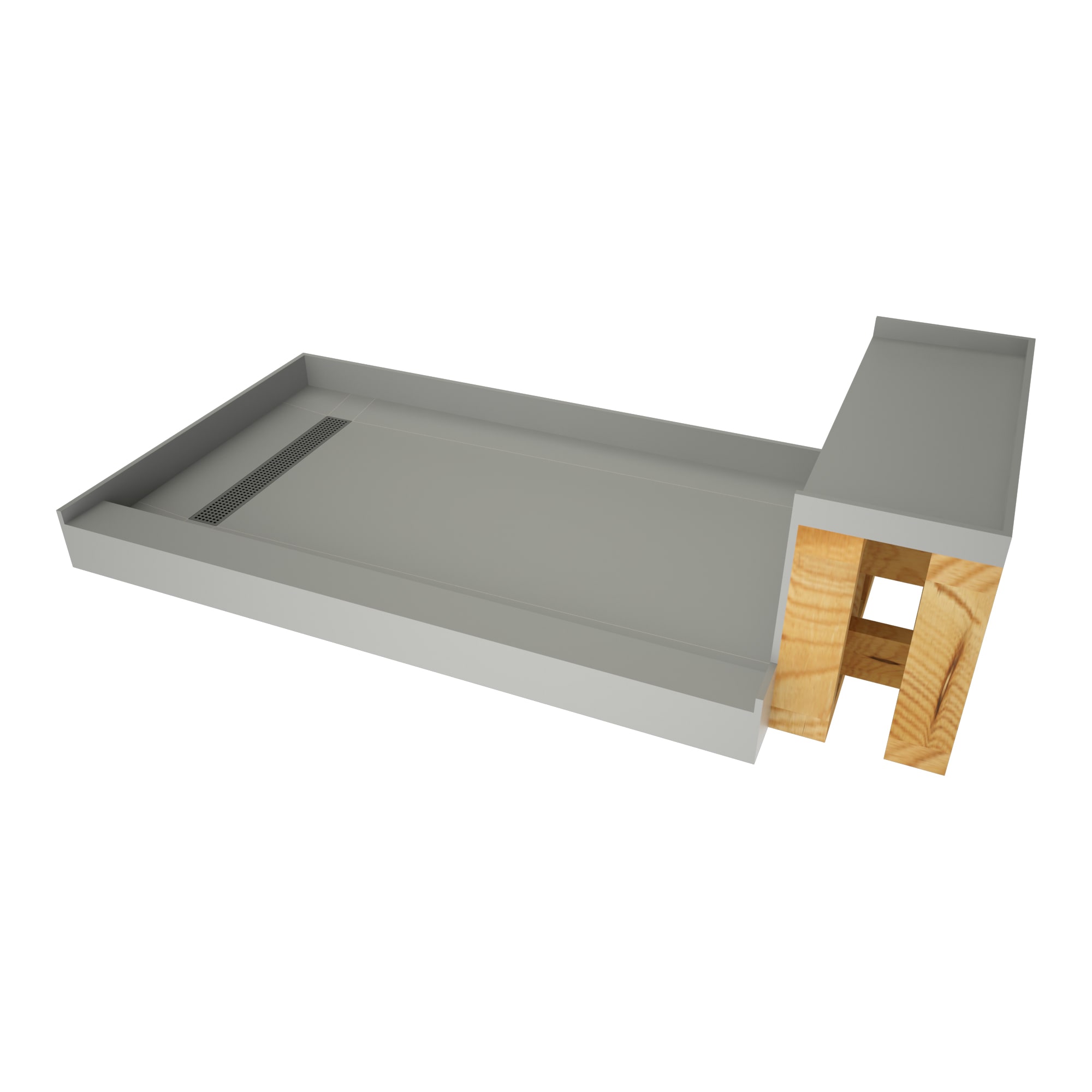 Tile Redi Rt4860l Bn Rb48 Kit Brushed Nickel Base N Bench 72 X 48 Tile Redi Rt4860l Bn Rb48 Kit Brushed