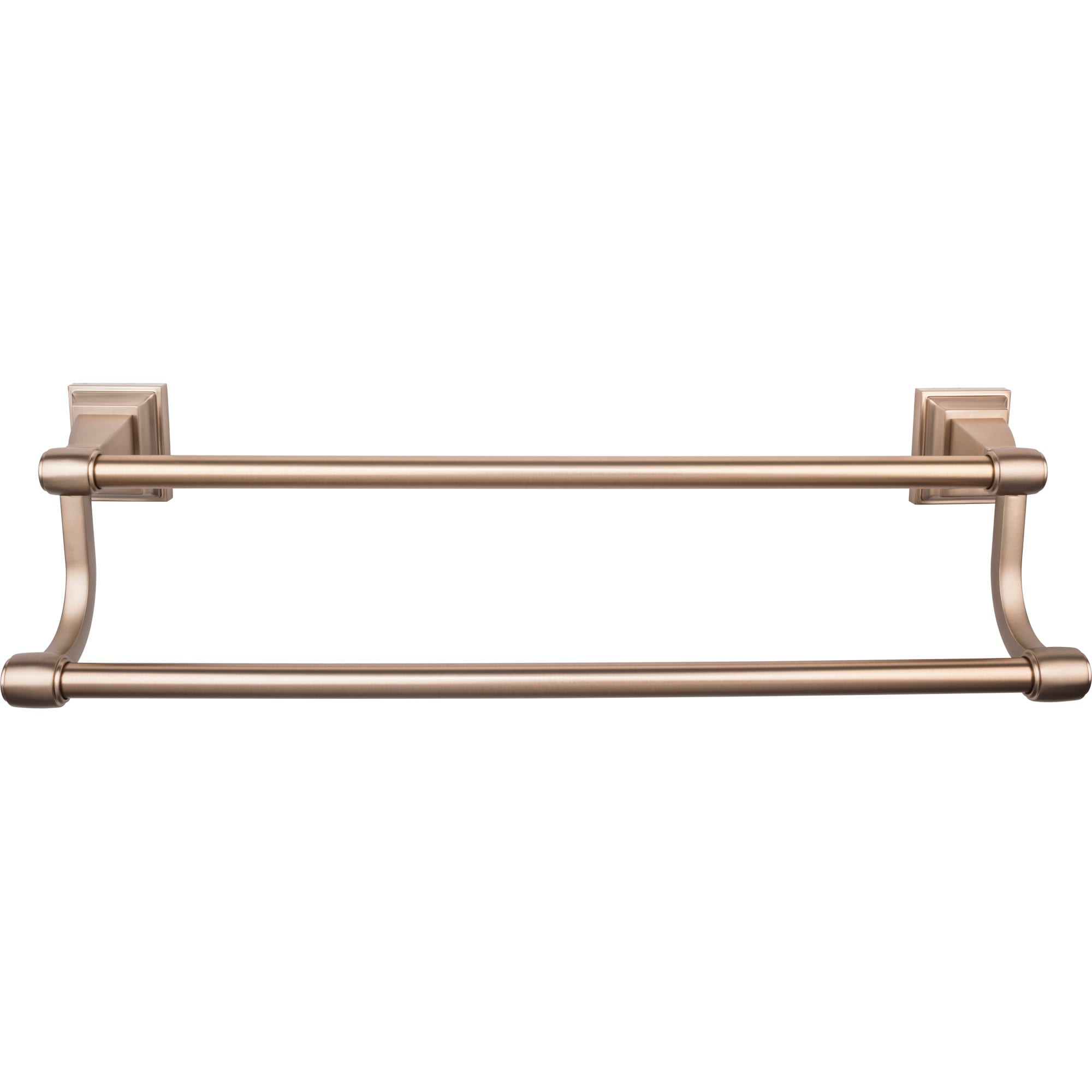 Top Knobs STK7PN Polished Nickel Stratton Bath 18 Inch Double Towel Bar PullsDirect