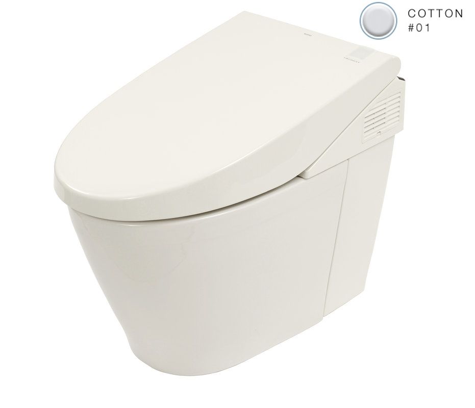 Toto Ms980cmg 01 Cotton Neorest One Piece Elongated 1 05 Gpf Toilet Bidet With Cyclone Flush System Automatic Open Close Seat Included Faucetdirect Com