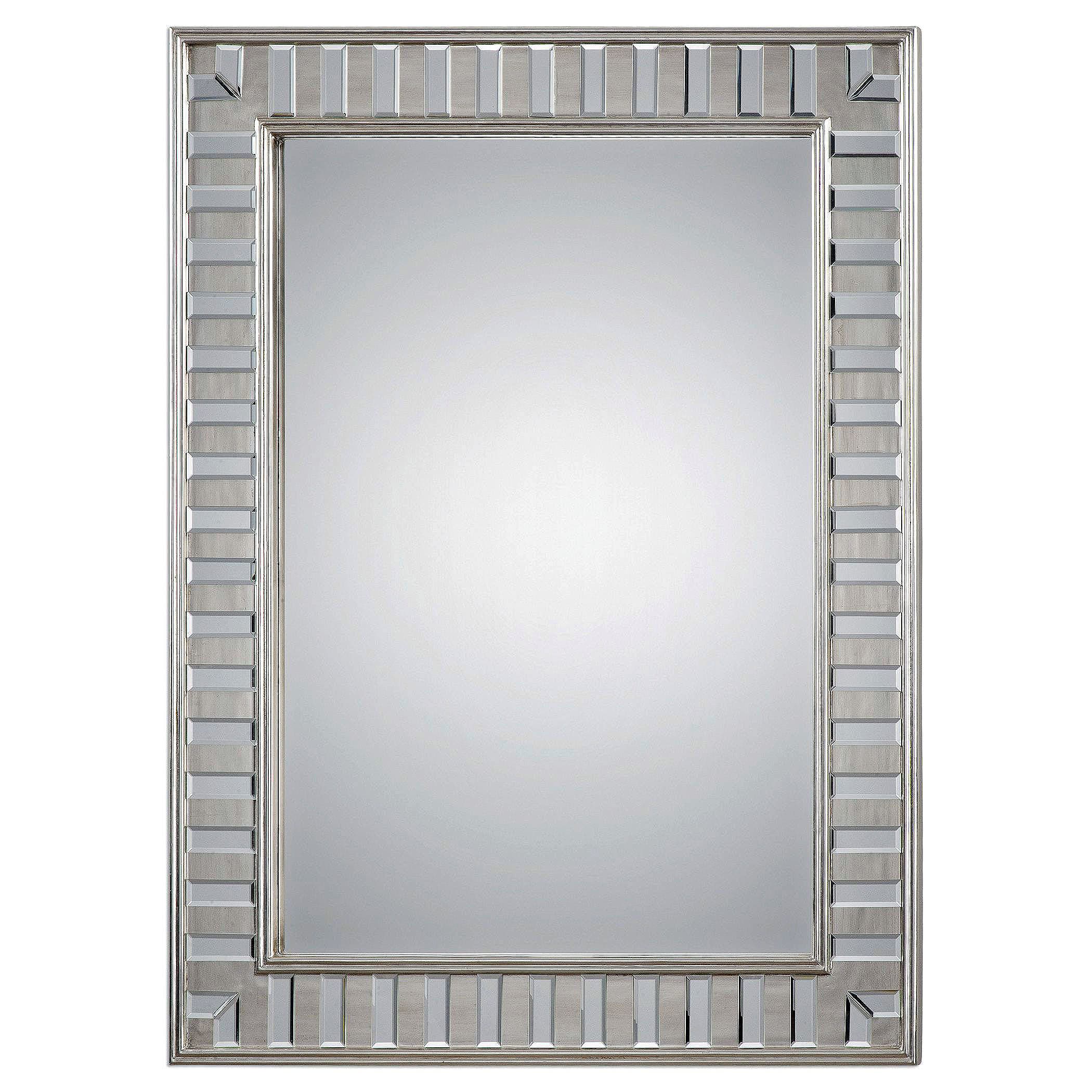 Uttermost 09046 Antiqued Silver, 36 X 48 Mirror Black Frame