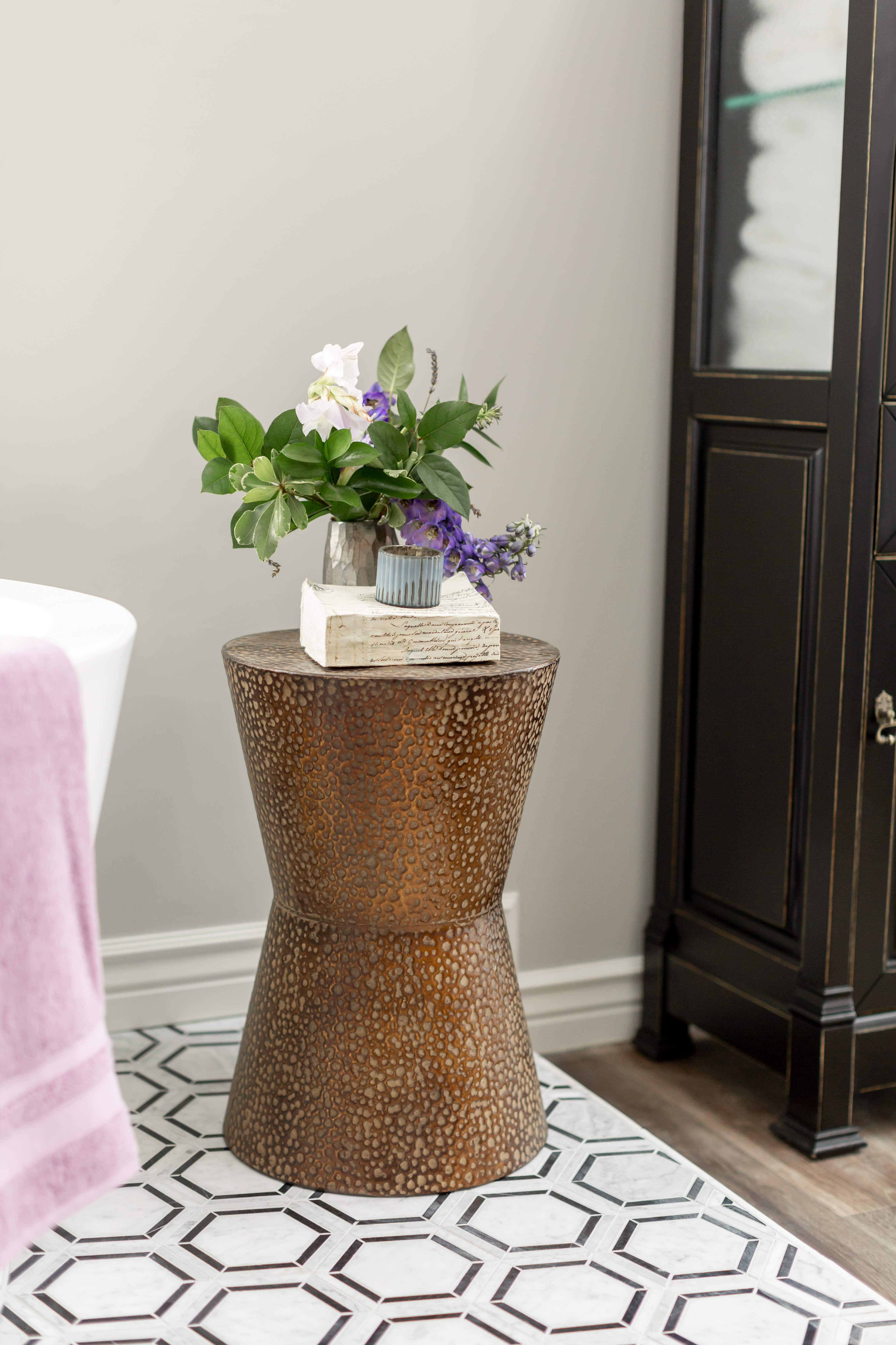 Uttermost 24461 Antiqued Copper Bronze with Dusty Stone Glaze 