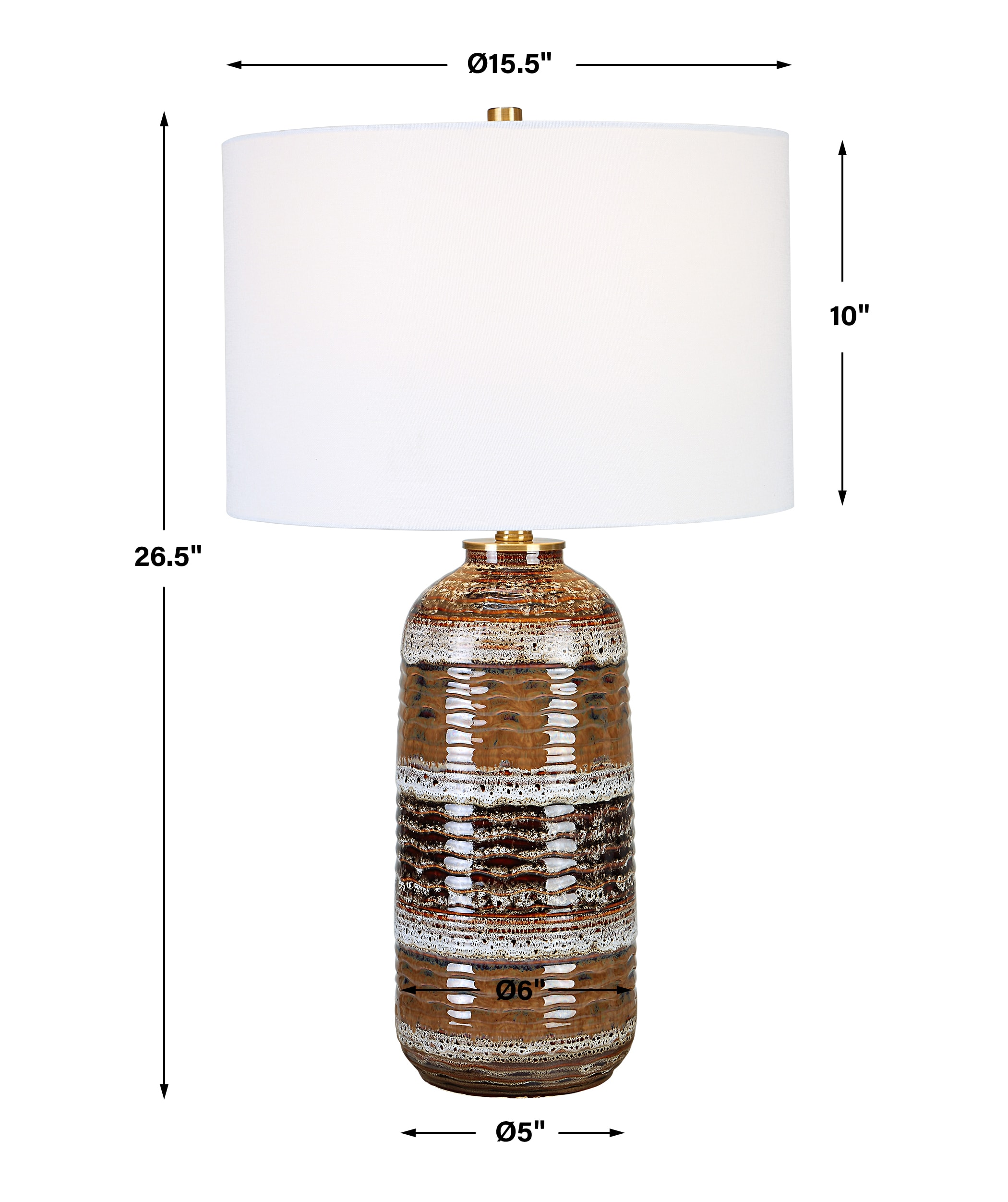 15.5in Drum Linen Lampshade - Natural