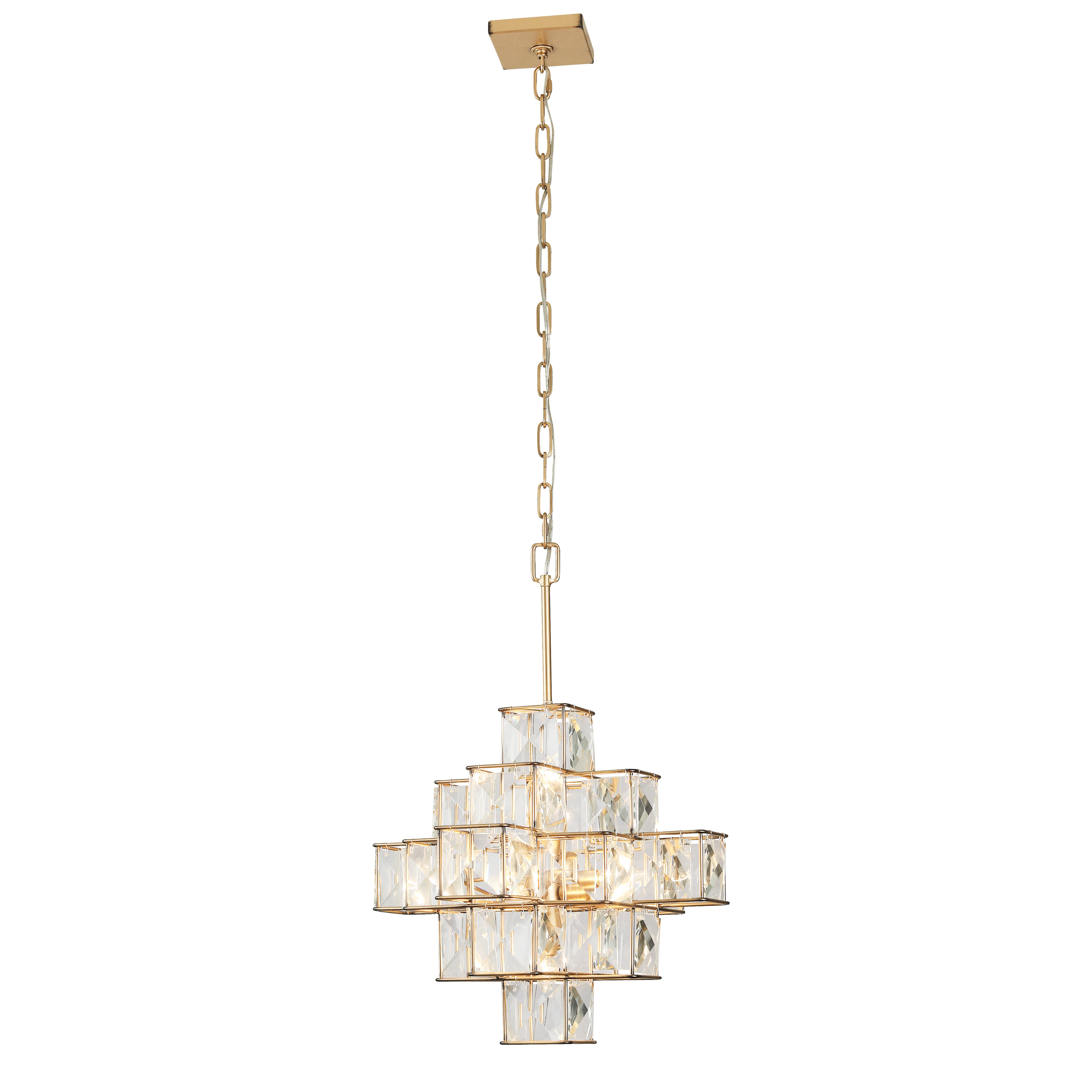 Varaluz 329C06CG Calypso Gold Cubic 6 Light 26