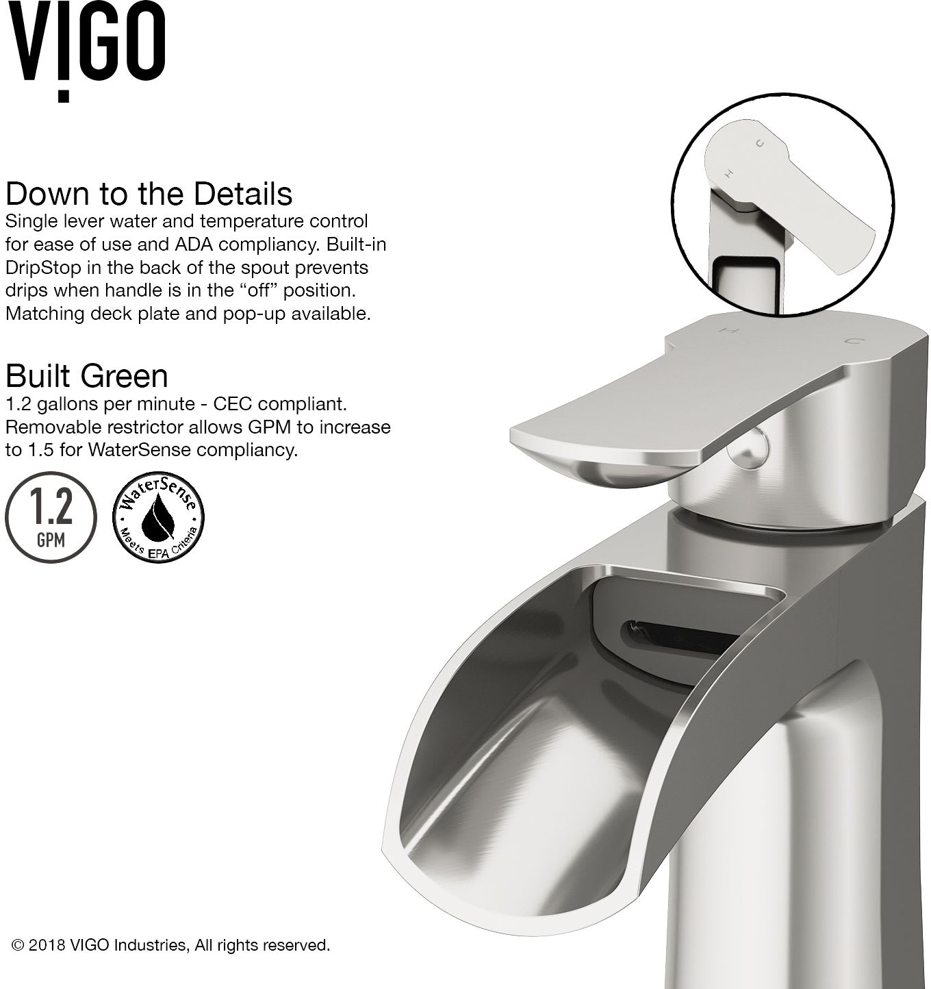 Vigo Paloma Single Hole Single-handle Bathroom Faucet in Matte Gold VG01041MG for sale online 