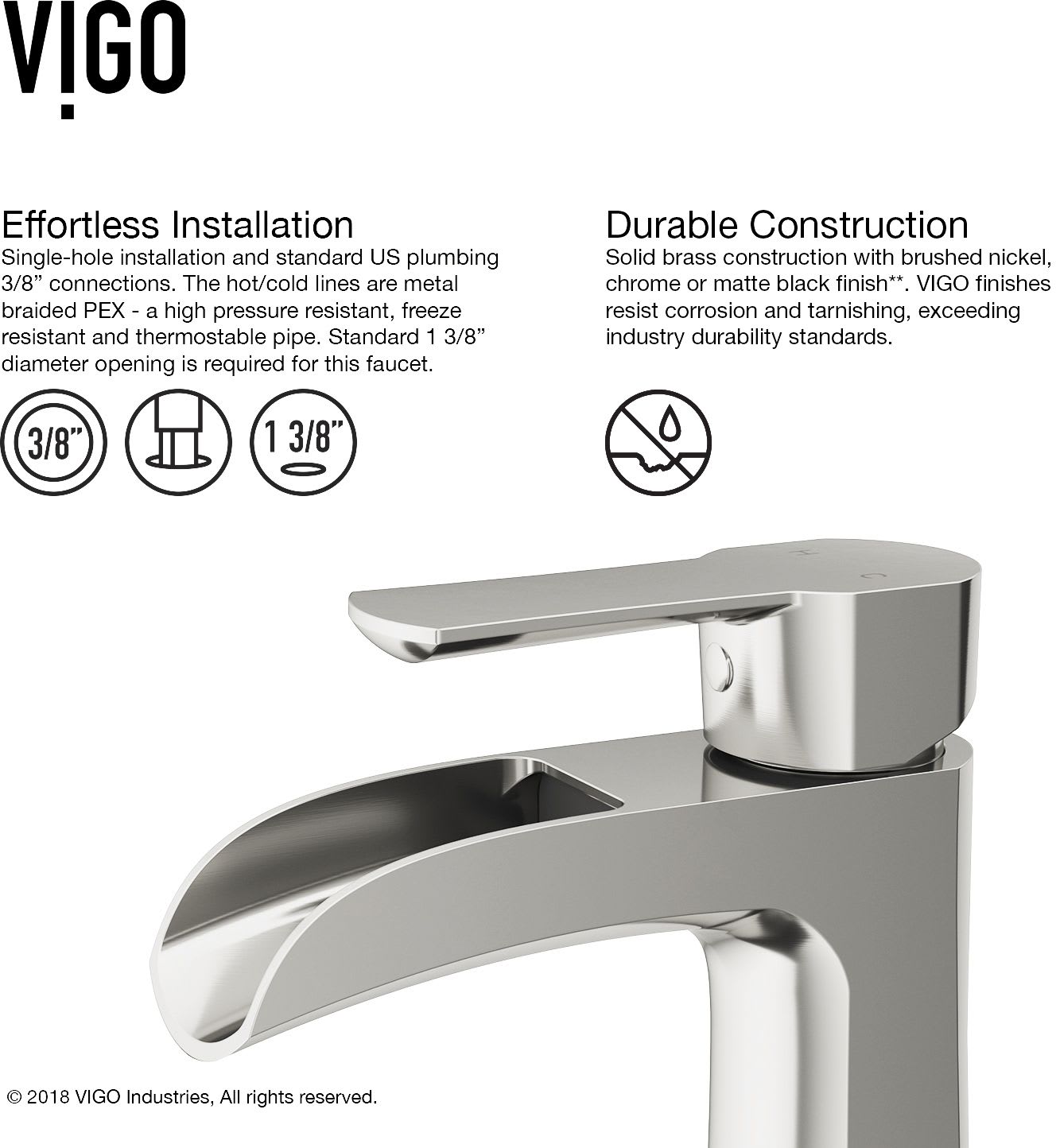 Vigo Paloma Single Hole Single-handle Bathroom Faucet in Matte Gold VG01041MG for sale online 