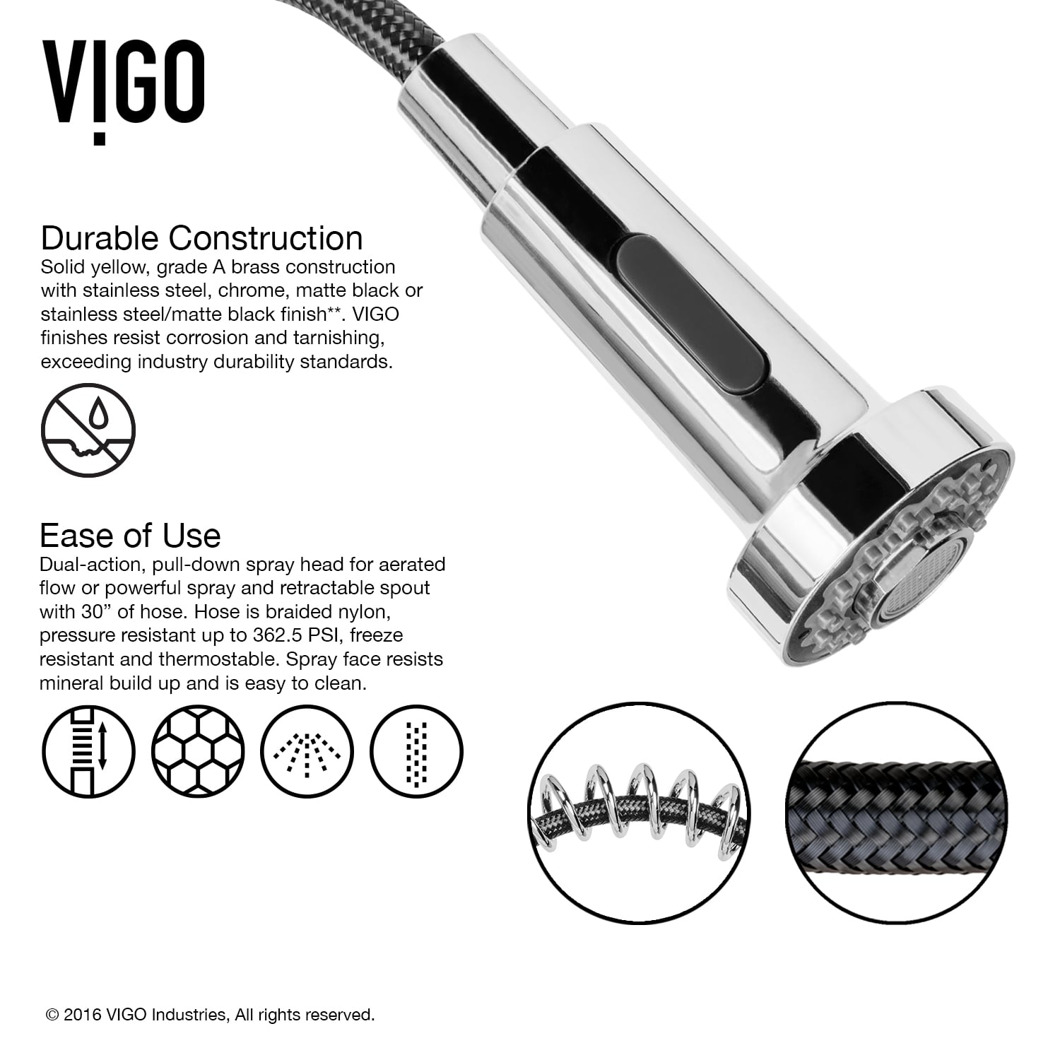 Vigo Vg02001mb Matte Black Edison Pre Rinse Pull Out Spray Kitchen Vigo Vg02001mb Matte Black Edison Pre Rinse Pull Out Spray Kitchen Faucet Com