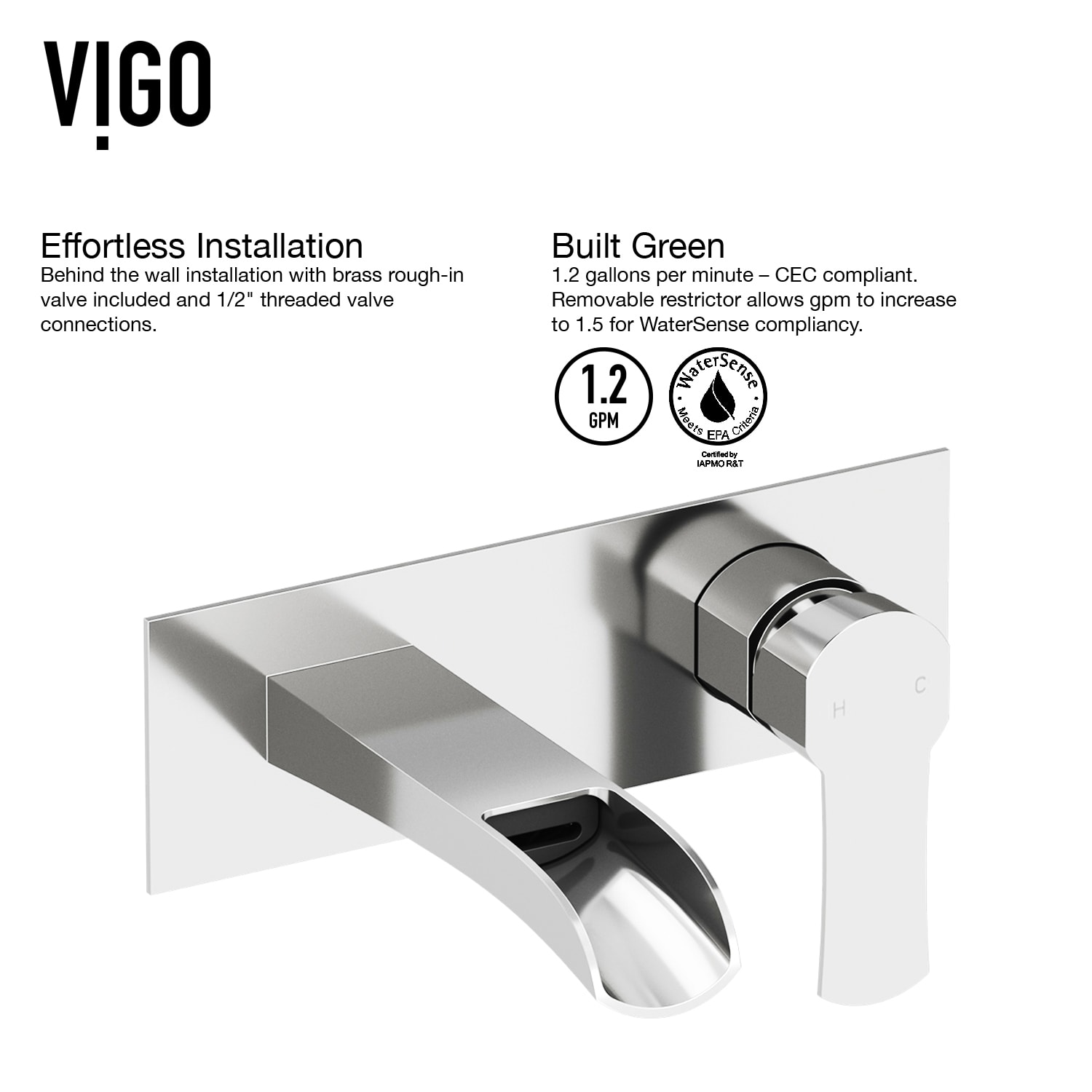 VIGO Titus Wall Mount Bathroom Faucet