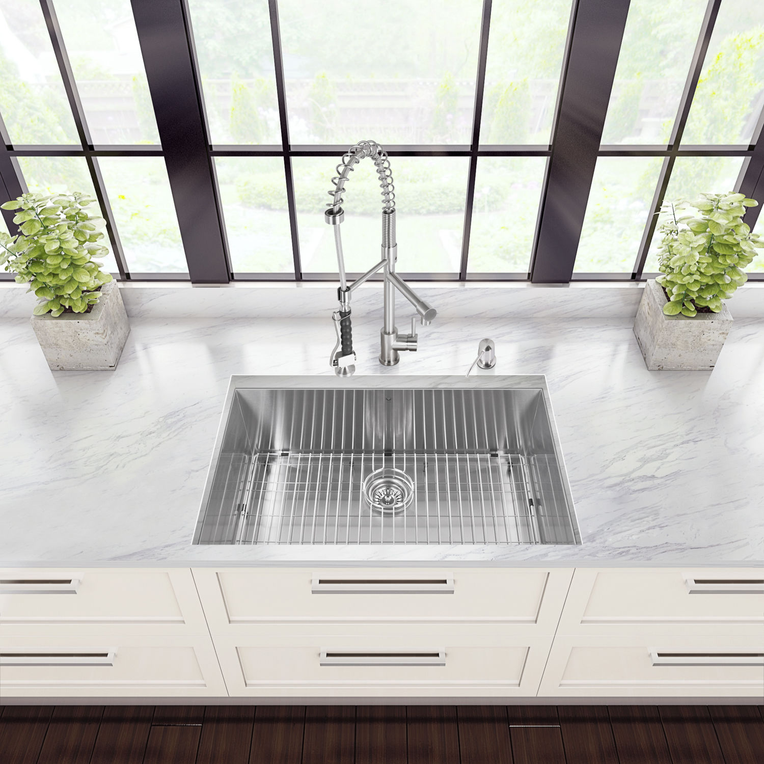 Vigo Vg15066 Stainless Steel 32 Single Basin Undermount Kitchen