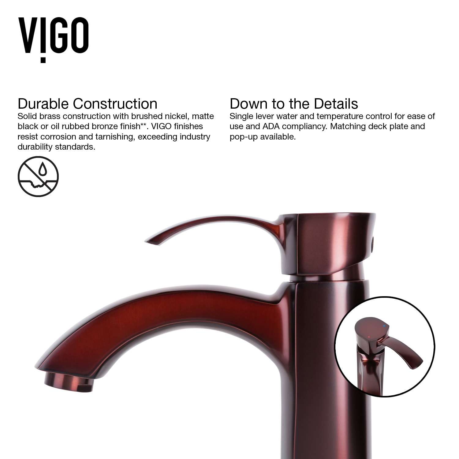 Vigo Vgt285 Oil Rubbed Bronze 22 1 4 Glass Bathroom Vessel Sink With Otis Single Hole Bathroom Faucet Drain Assembly Included Faucet Com