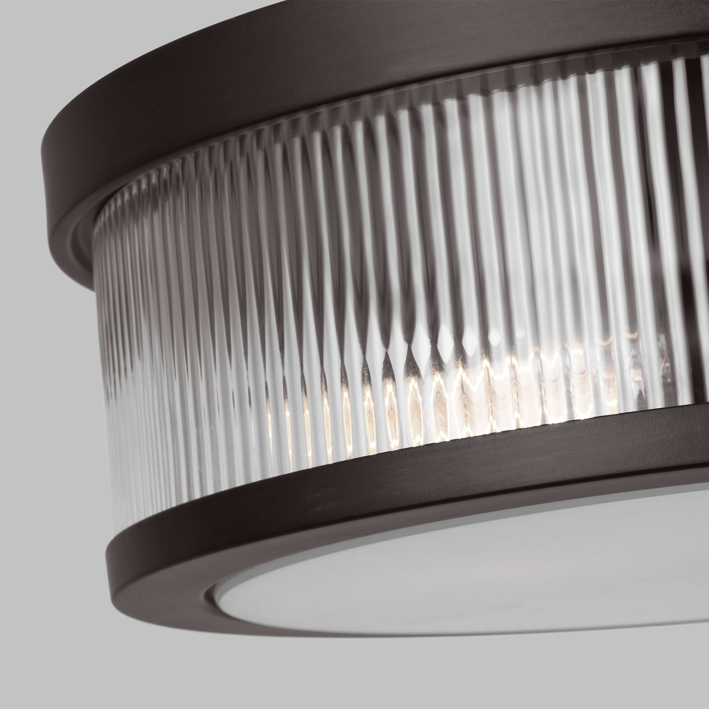 Visual Comfort Studio Geneva 4.875 Contemporary Flush Mount Ceiling Light  Fixture Burnished Brass CF1052BBS
