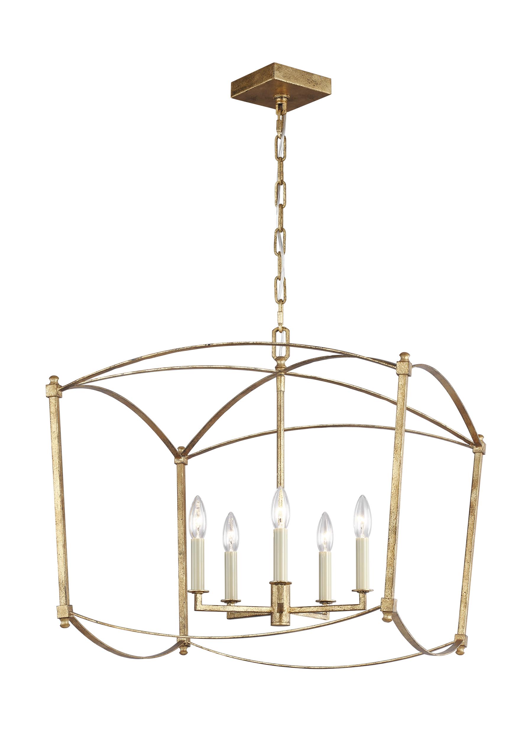 Visual Comfort F3325 5PN Polished Nickel Thayer 5 Light 23