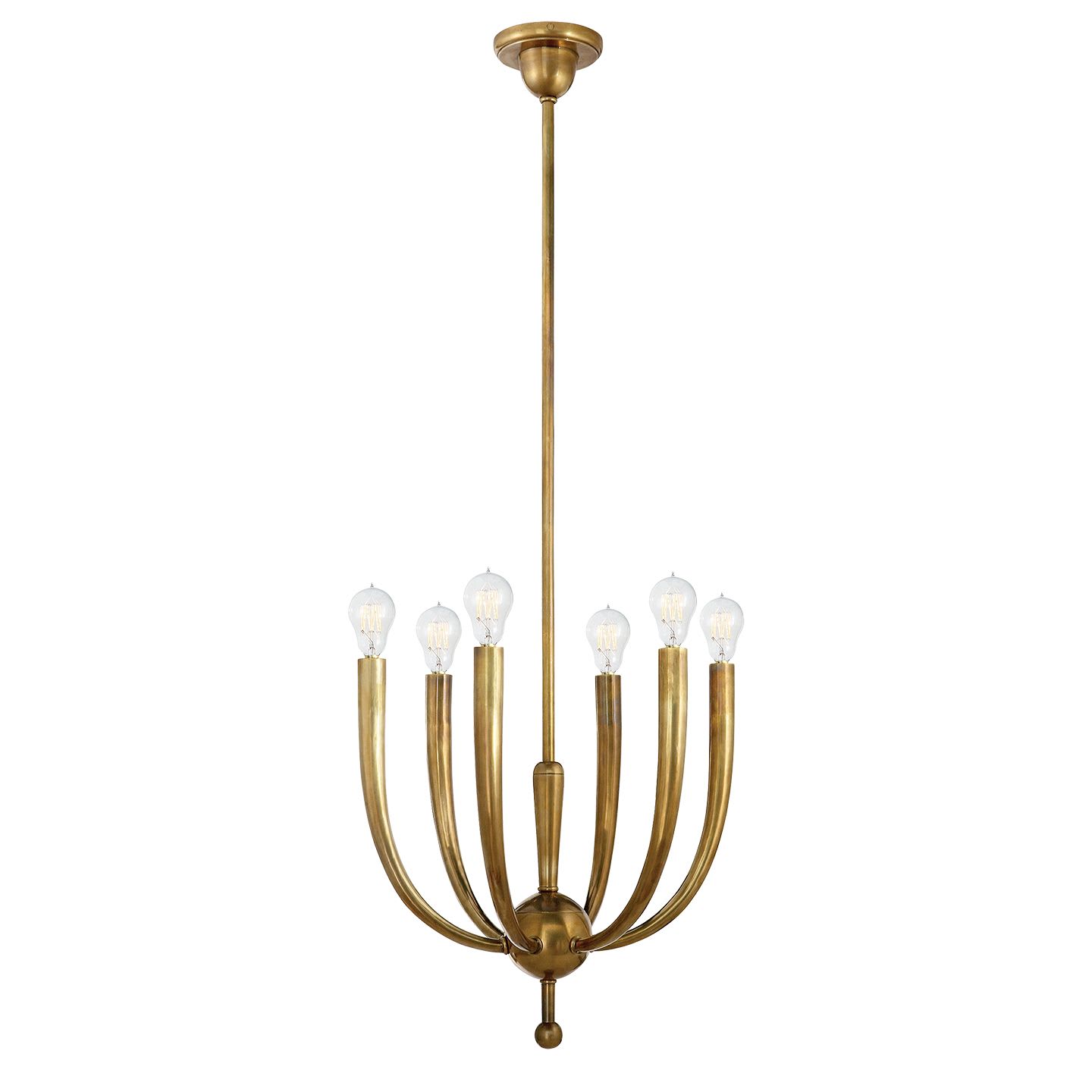 Visual Comfort S 5395hab Hand Rubbed Antique Brass French Horn Deco Visual Comfort S 5395hab French Horn